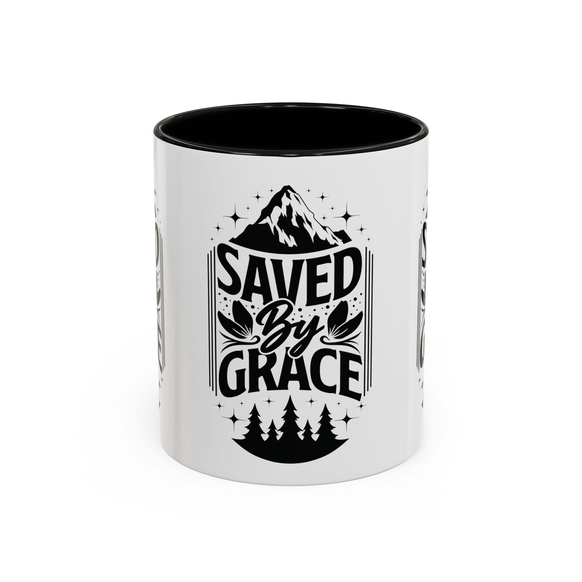 Saved by Grace Accent Coffee Mug - Inspirational Design