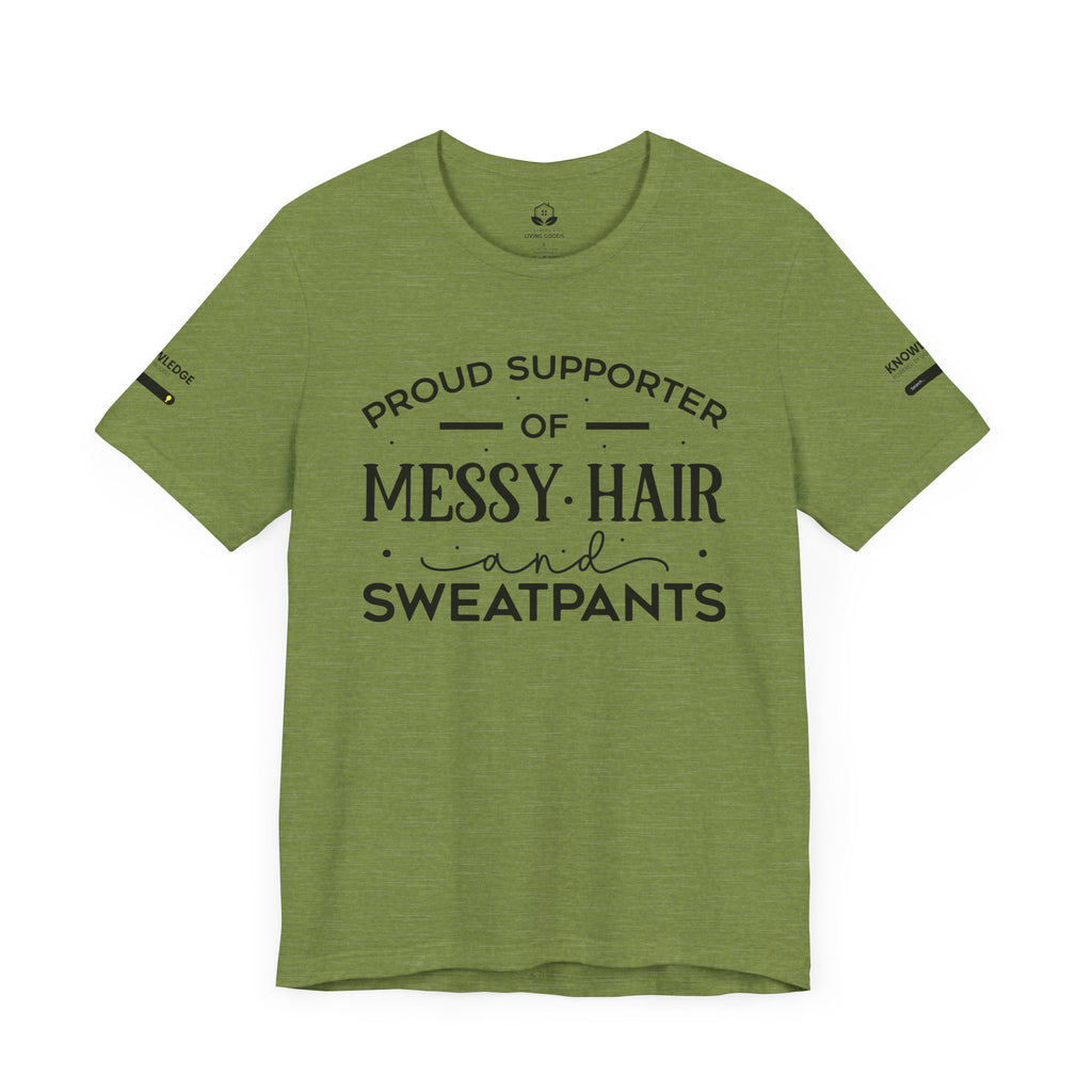 Unisex Jersey Tee with 'Messy Hair' Quote - Perfect for Everyday Wear