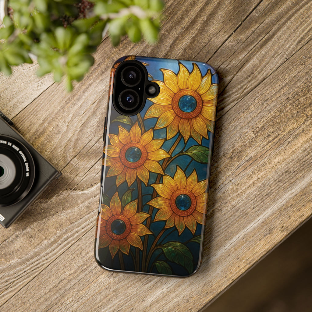 Vibrant Floral Phone Case, Sunflower Design, Tough & Durable Case, Nature Lover Gift, Protective Phone Cover, Spring Aesthetic