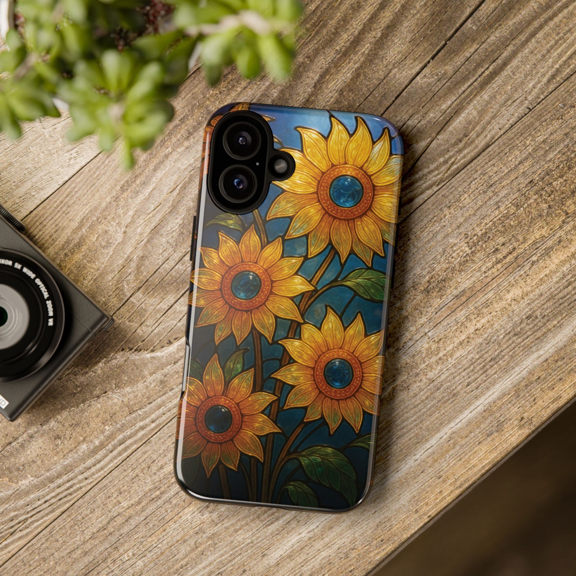 Vibrant Floral Phone Case, Sunflower Design, Tough & Durable Case, Nature Lover Gift, Protective Phone Cover, Spring Aesthetic