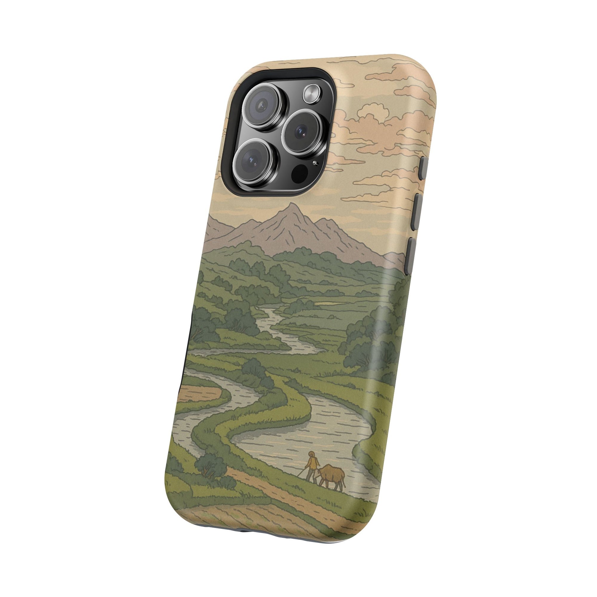 Nature-Inspired Magnetic Tough Case for iPhone, Phone Protection, Adventure Gift, Outdoor Lover, Earthy Aesthetic