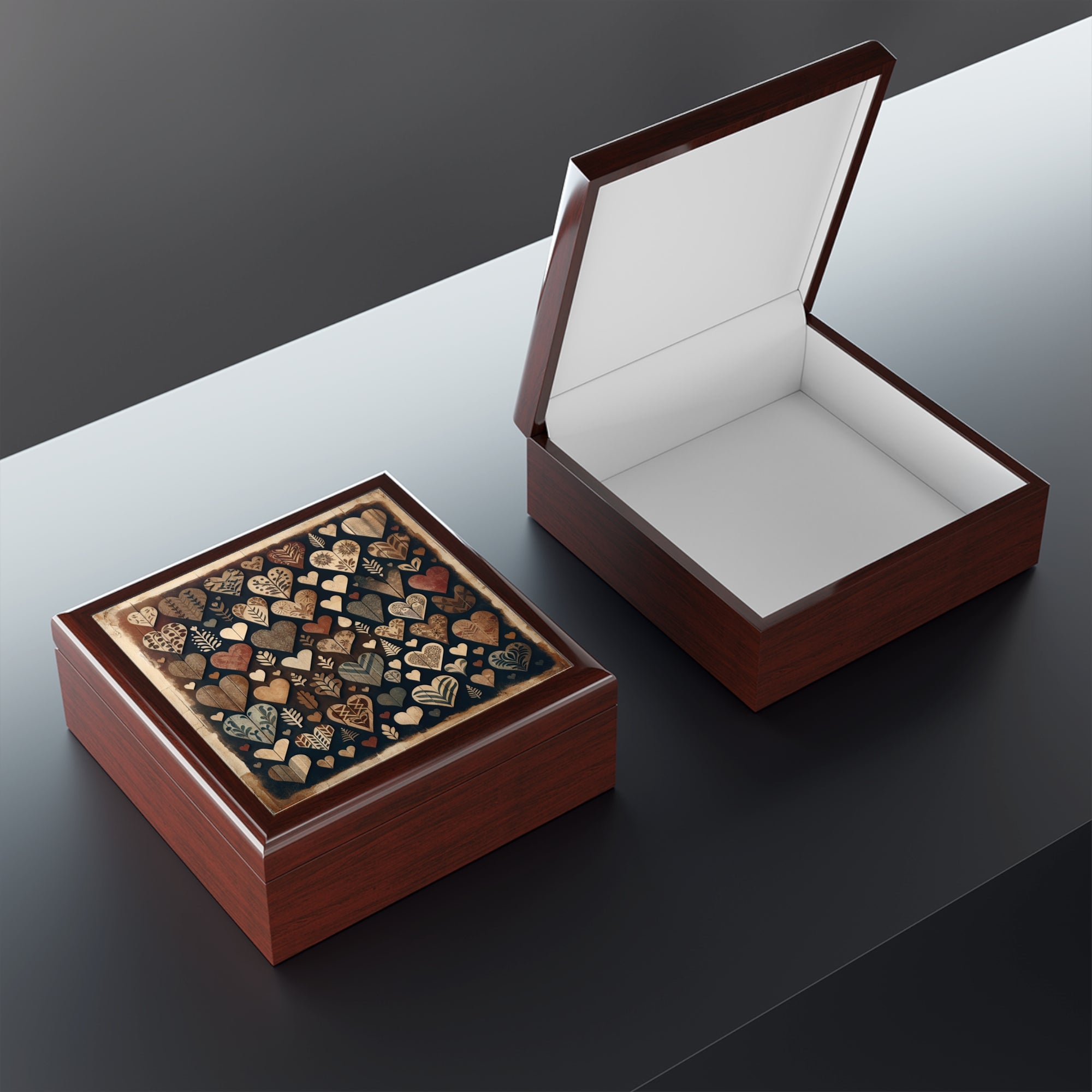 Rustic Hearts - Jewelry Box