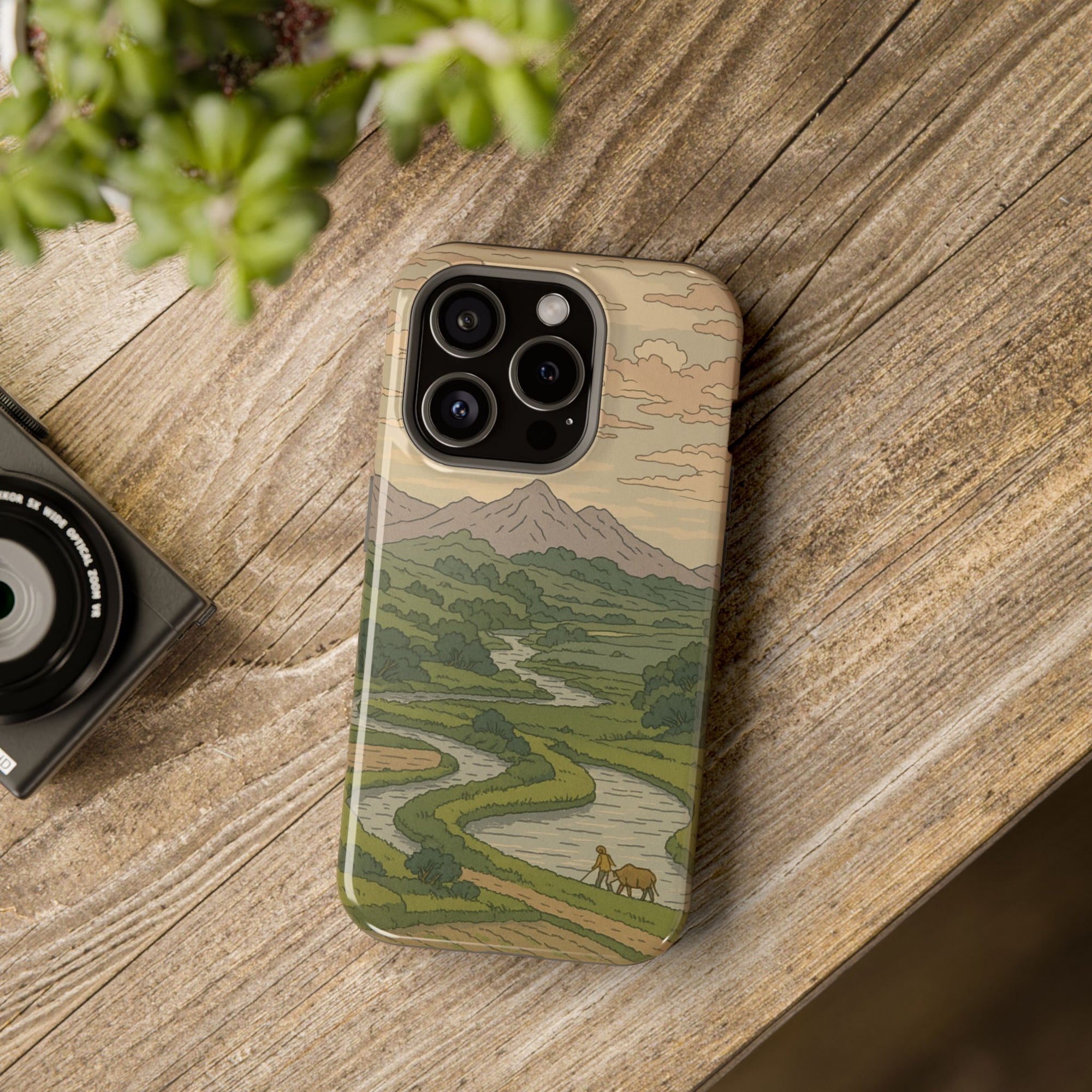 Nature-Inspired Magnetic Tough Case for iPhone, Phone Protection, Adventure Gift, Outdoor Lover, Earthy Aesthetic