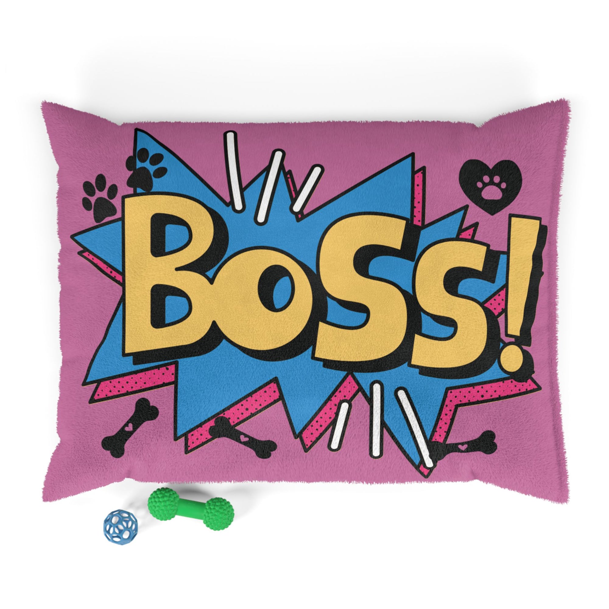 Boss Pet Bed (Pink) - Fun and Cozy Space for Your Furry Leader