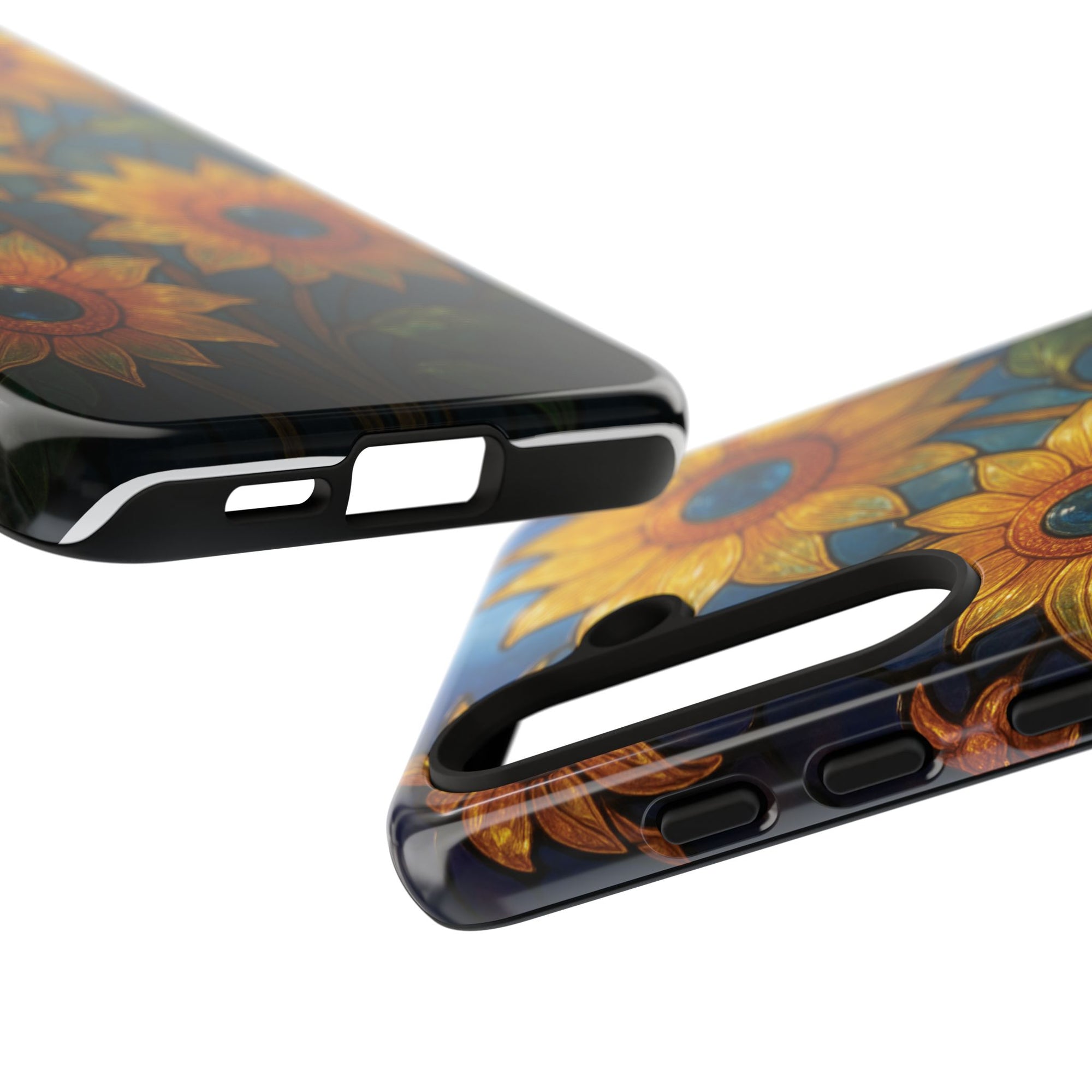 Vibrant Floral Phone Case, Sunflower Design, Tough & Durable Case, Nature Lover Gift, Protective Phone Cover, Spring Aesthetic