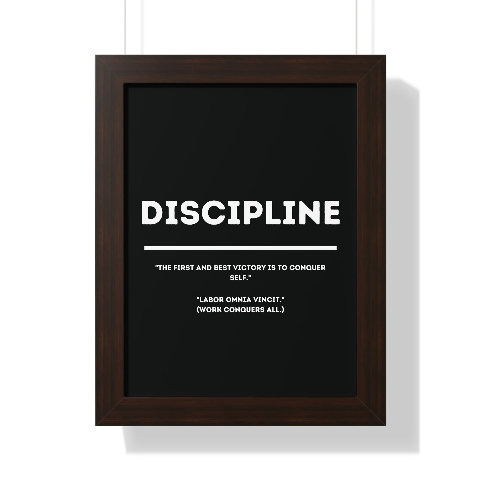 Minimalist in Black (Discipline) - Framed Vertical Poster