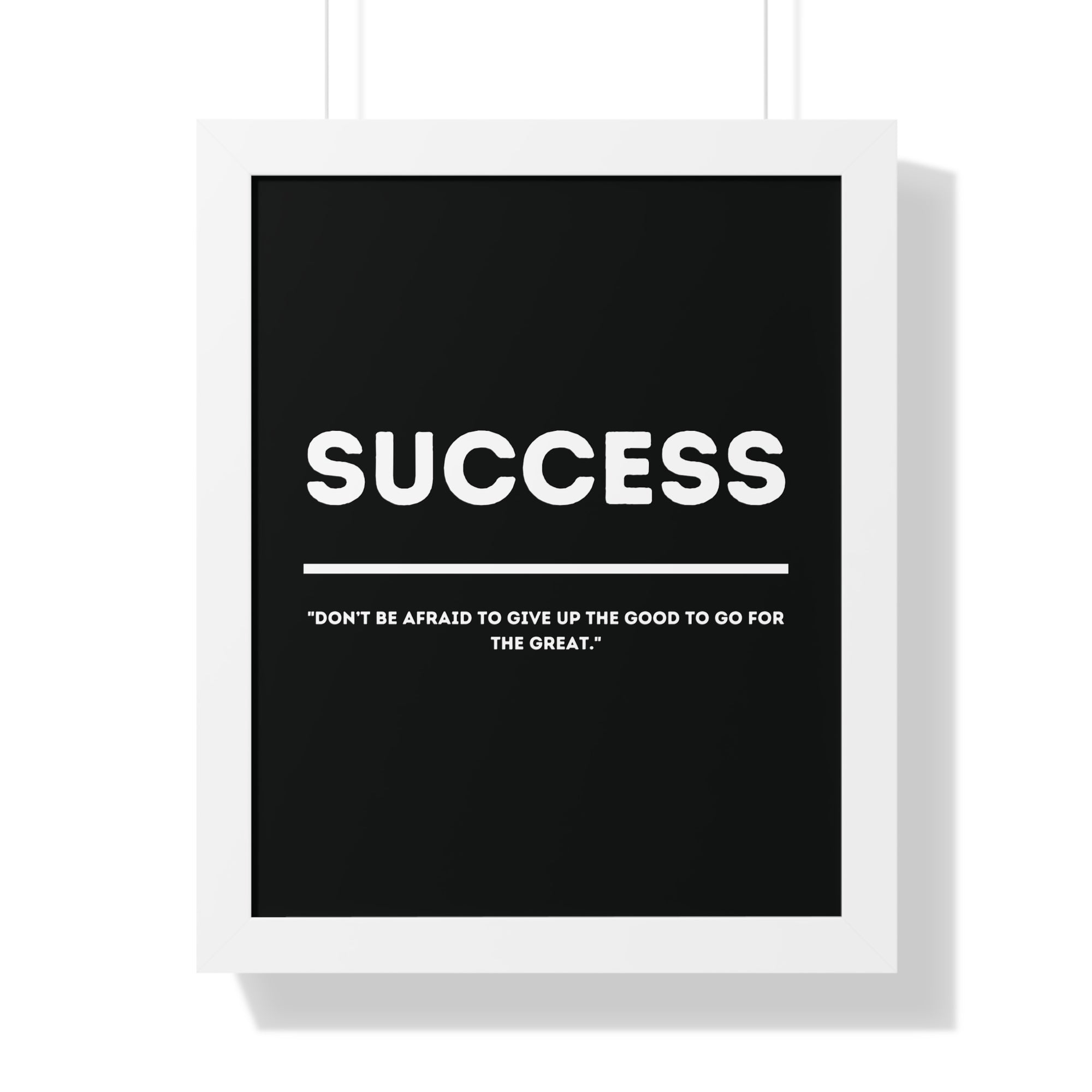 Minimalist in Black (Success) - Framed Vertical Poster