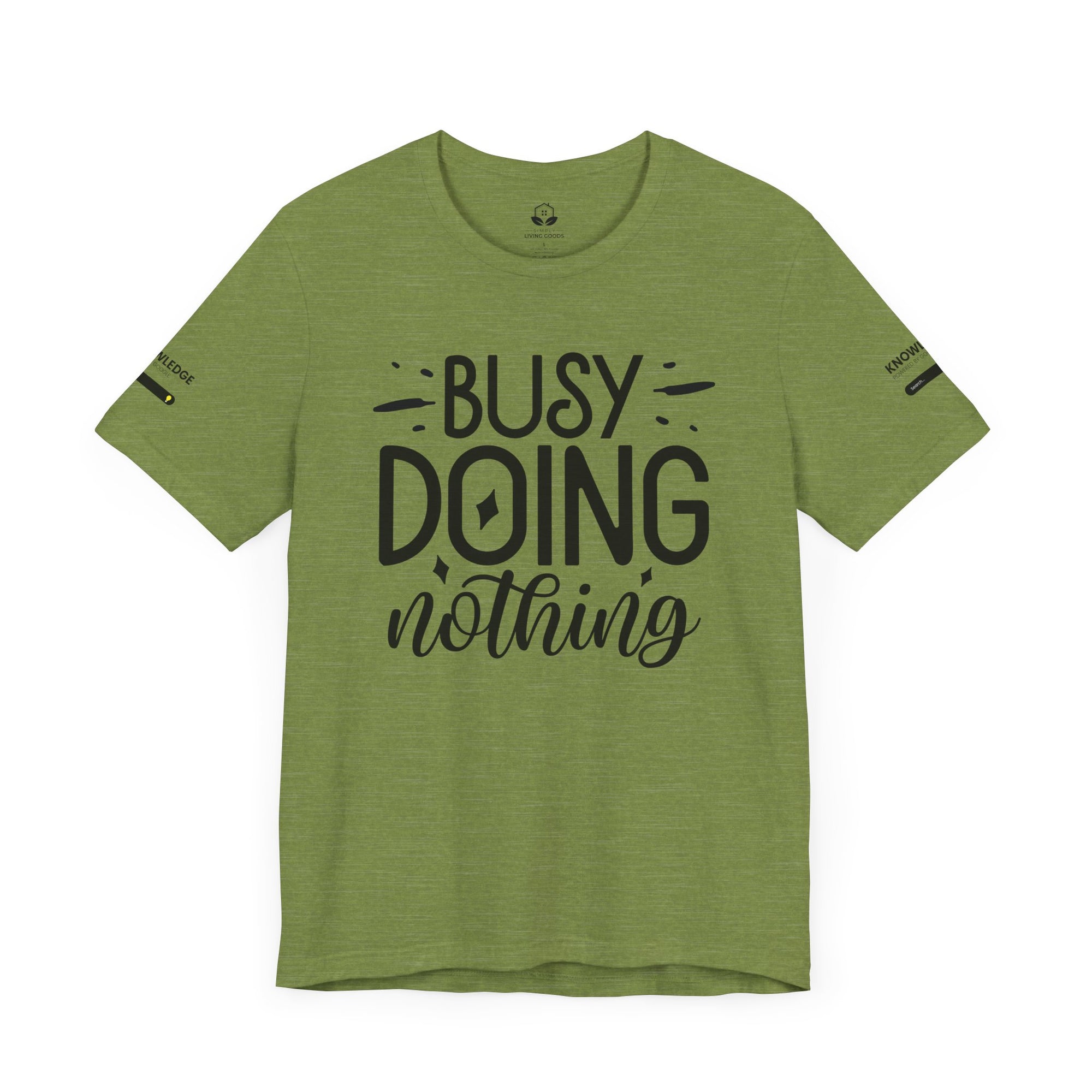 Unisex Jersey Tee with 'Busy Doing Nothing' Quote - Perfect for Everyday Wear