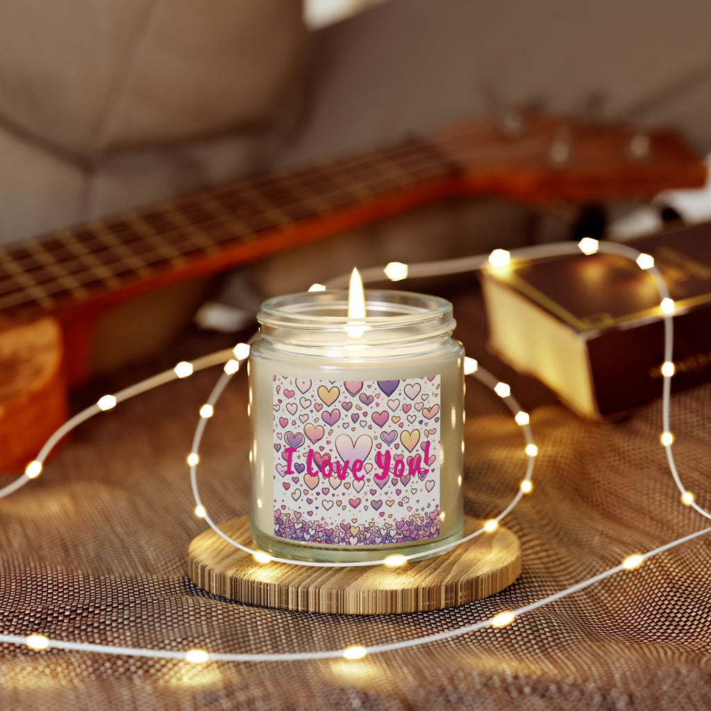 I Love You - Scented Candles, Coconut Apricot Wax (4oz, 9oz)