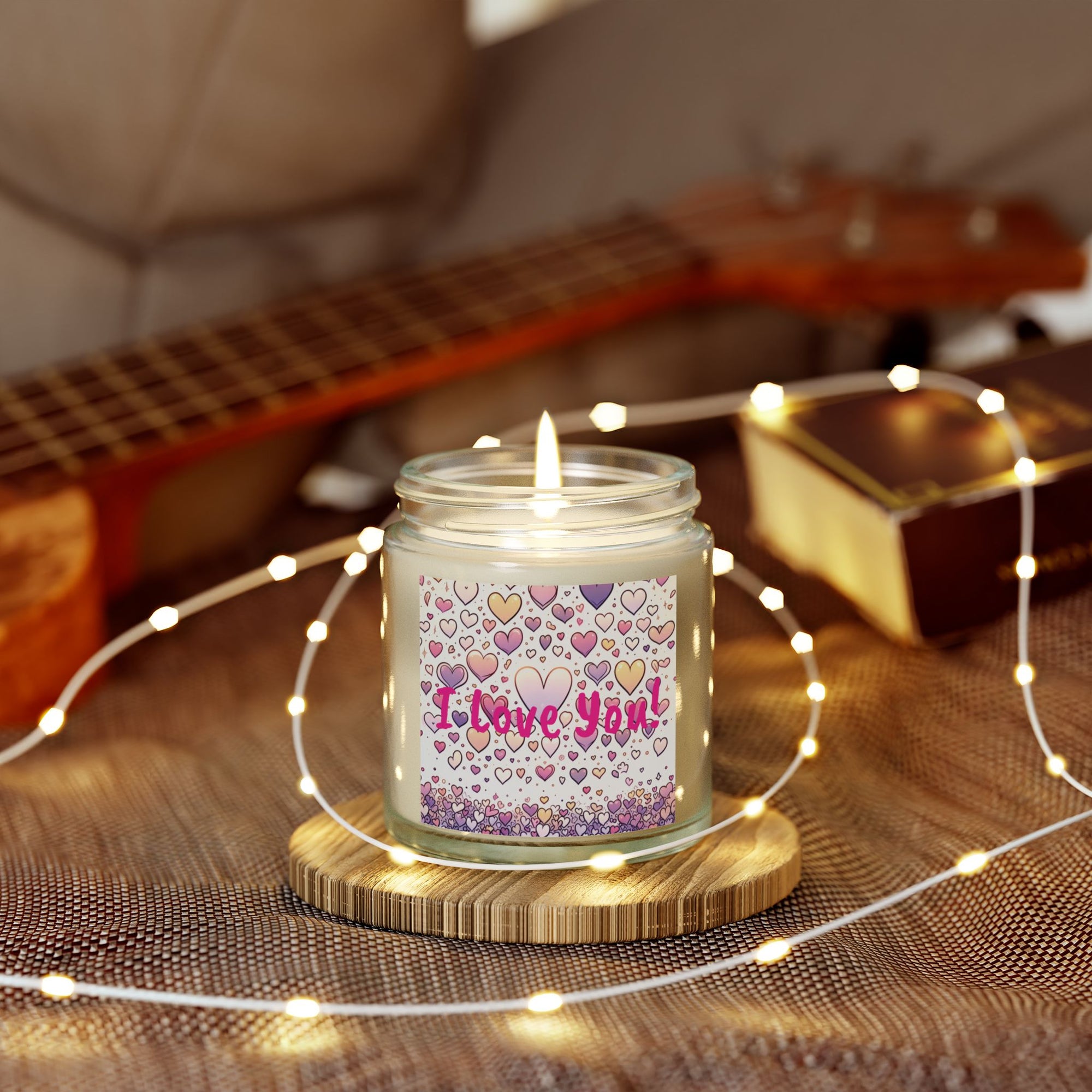 I Love You - Scented Candles, Coconut Apricot Wax (4oz, 9oz)