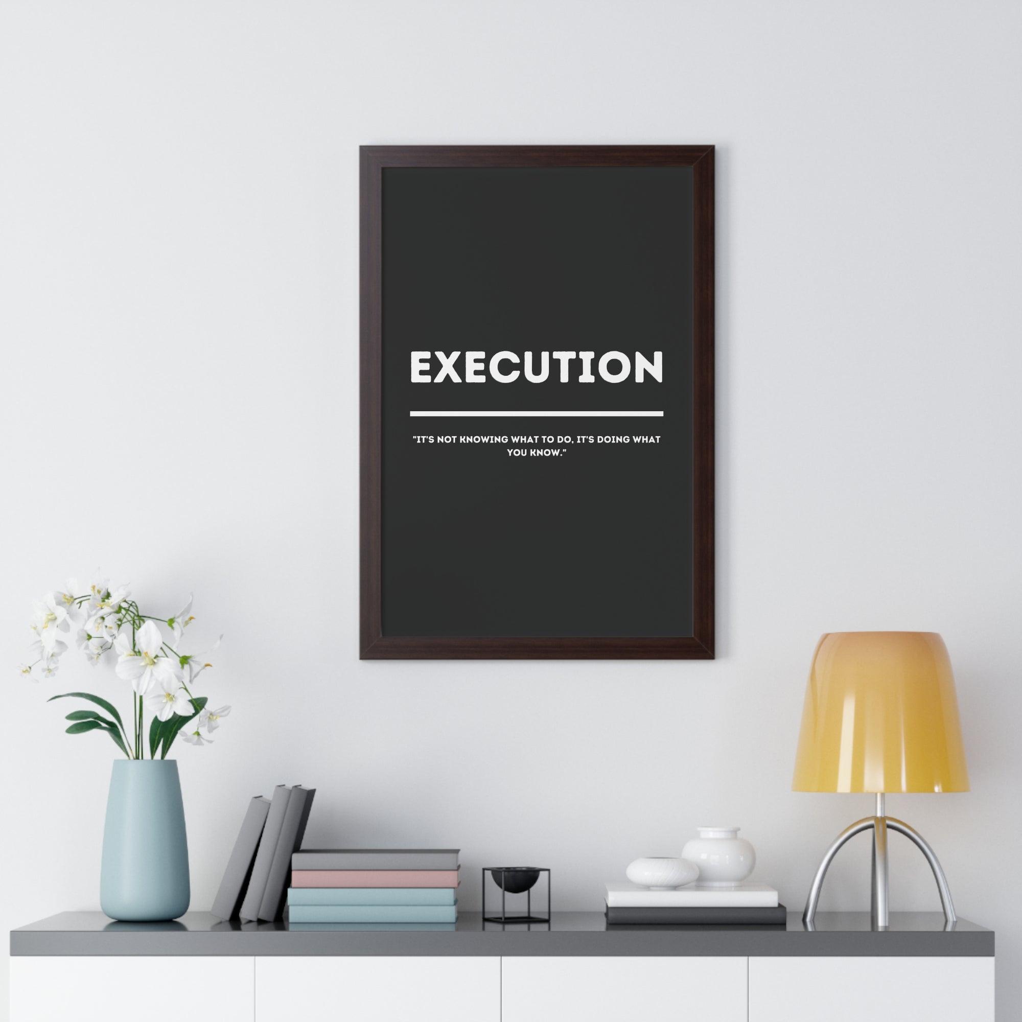 Minimalist in Black (Execution) - Framed Vertical Poster