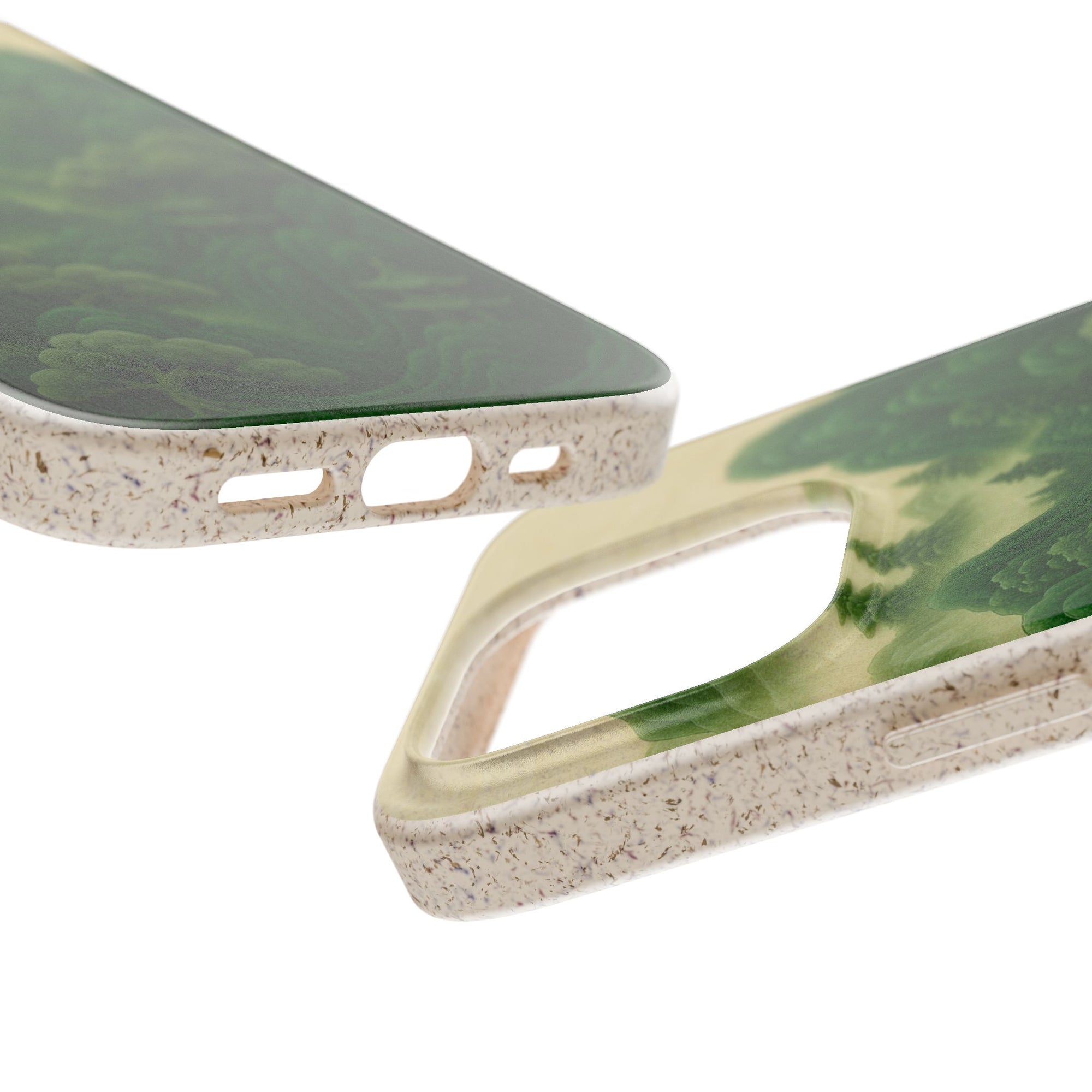 Eco-Friendly Biodegradable Phone Cases with Serene Mountain Landscape Design, Sustainable Gift, Nature Lover Accessory, Green Phone Cover,