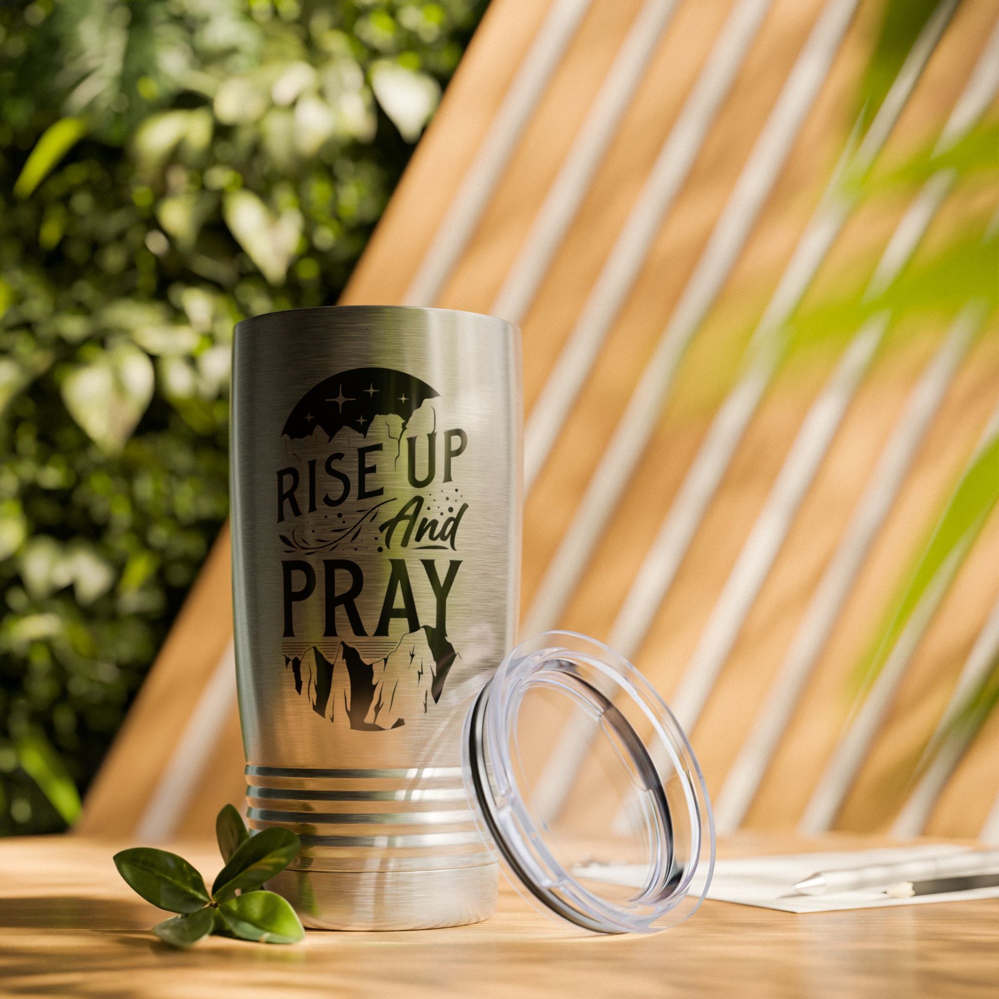 Rise Up and Pray Ringneck Tumbler - 20oz Inspirational Travel Mug