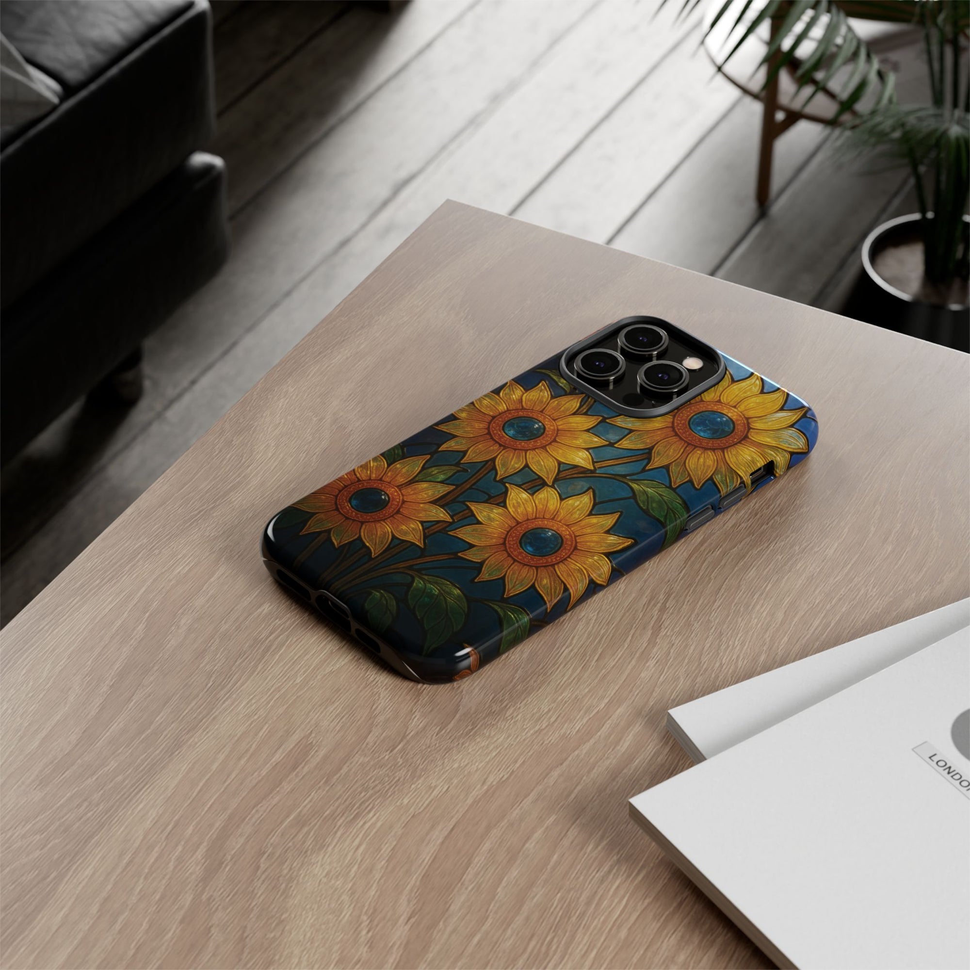 Vibrant Floral Phone Case, Sunflower Design, Tough & Durable Case, Nature Lover Gift, Protective Phone Cover, Spring Aesthetic