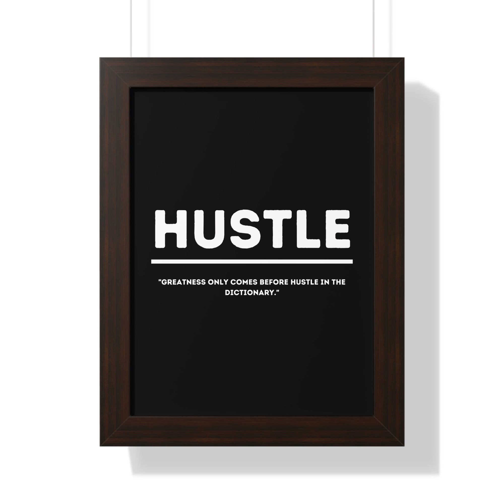 Minimalist in Black (Hustle) - Framed Vertical Poster