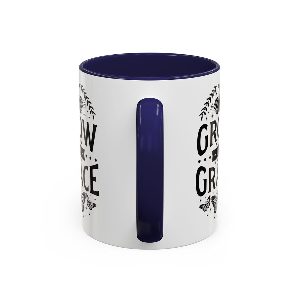 Grow in Grace Accent Coffee Mug - Inspirational Design