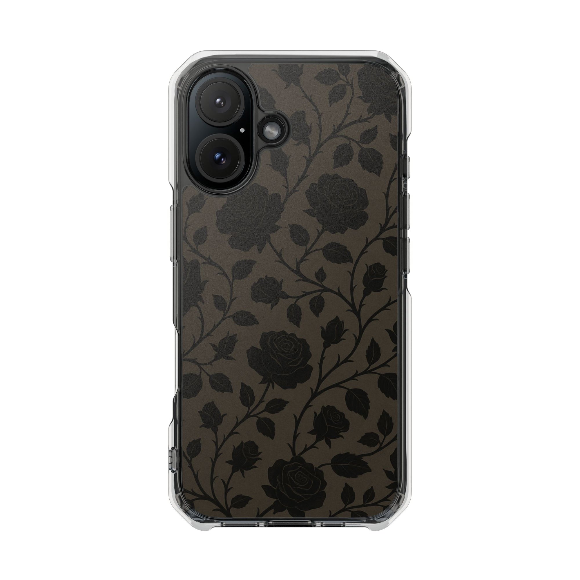 Floral Phone Case - Elegant Rose Design, Magnetic Clear Impact Case for iPhone, Stylish Phone Cover, Gifts for Her, Floral Lover