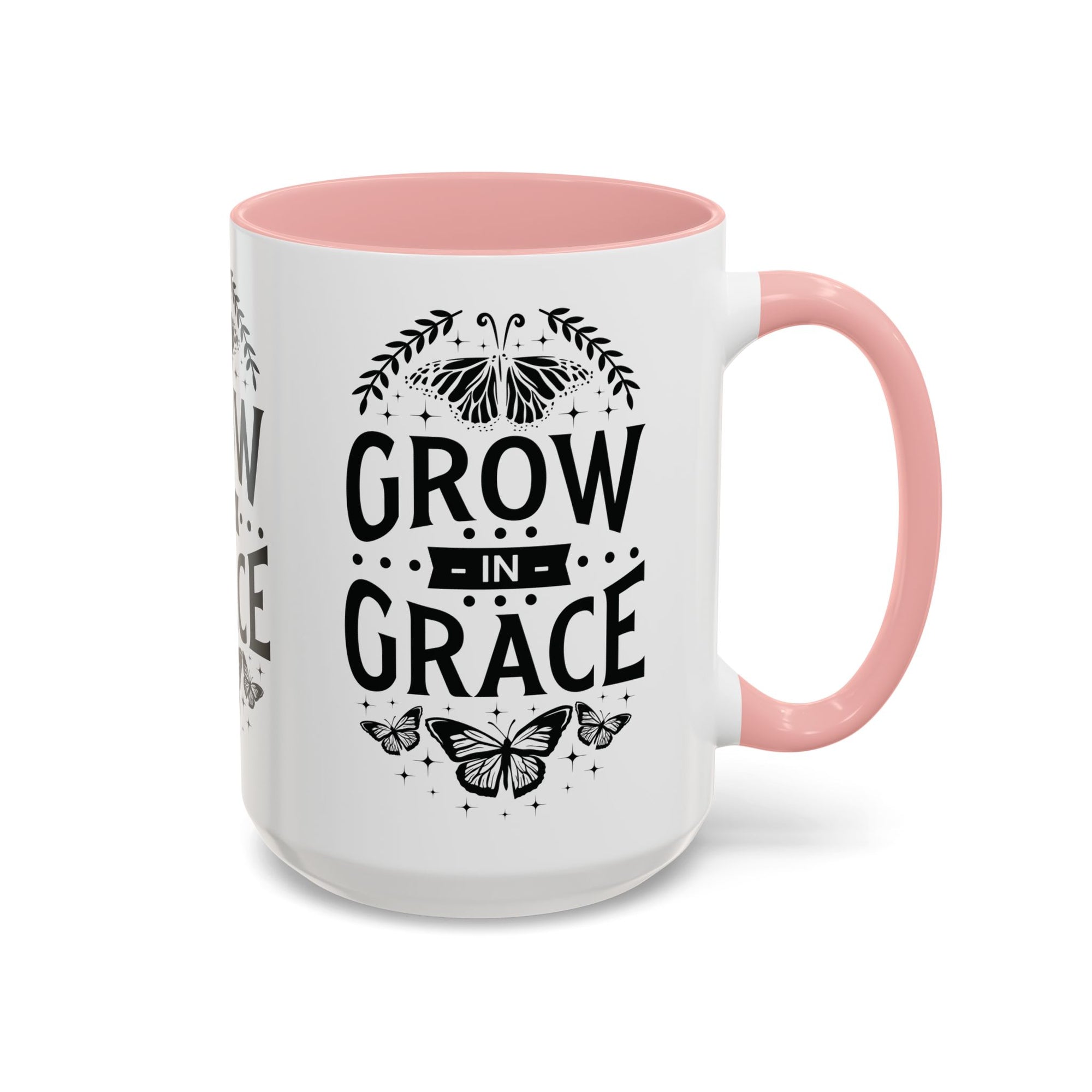 Grow in Grace Accent Coffee Mug - Inspirational Design