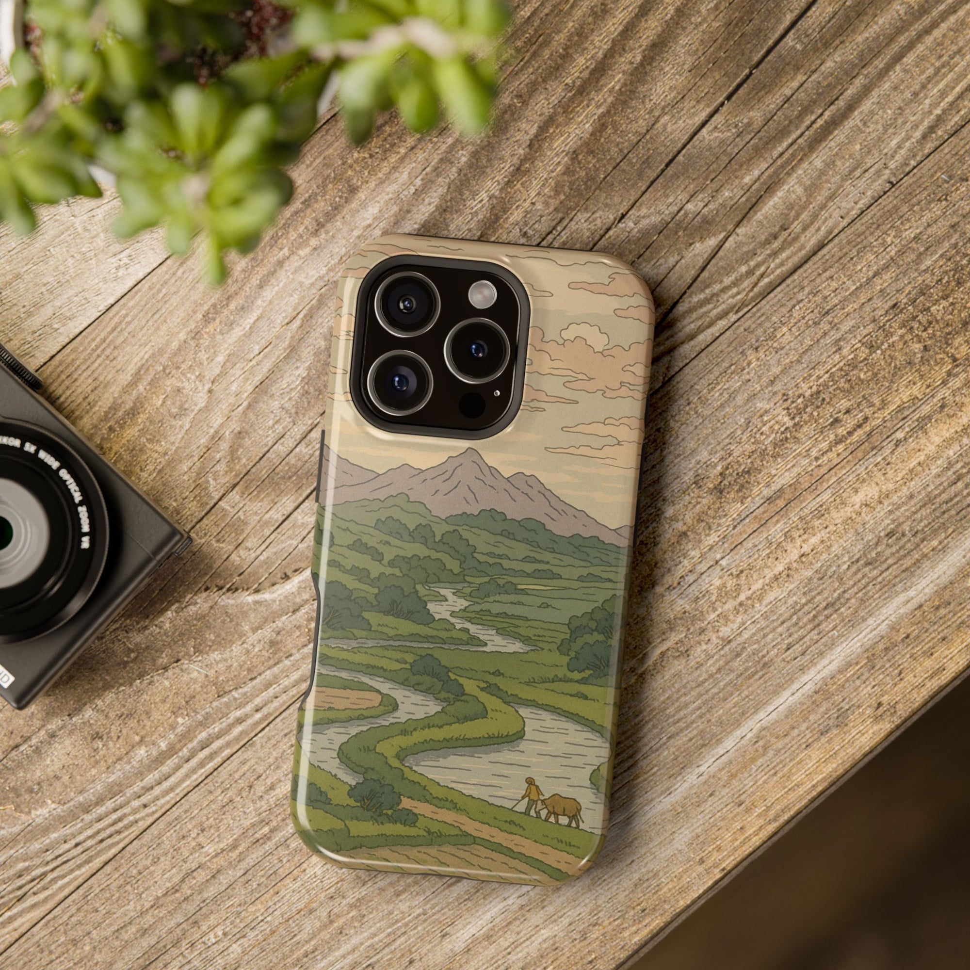 Nature-Inspired Magnetic Tough Case for iPhone, Phone Protection, Adventure Gift, Outdoor Lover, Earthy Aesthetic