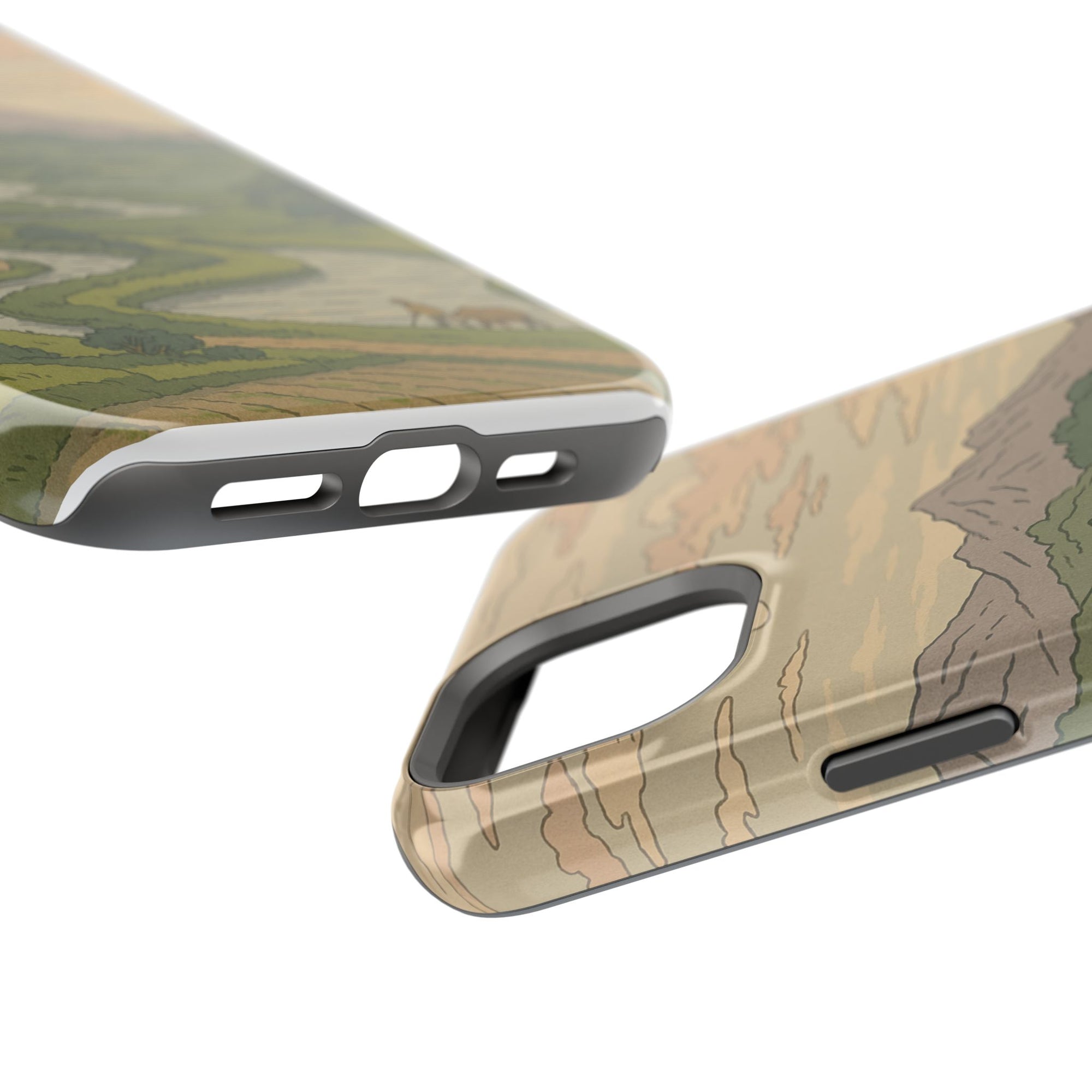 Nature-Inspired Magnetic Tough Case for iPhone, Phone Protection, Adventure Gift, Outdoor Lover, Earthy Aesthetic