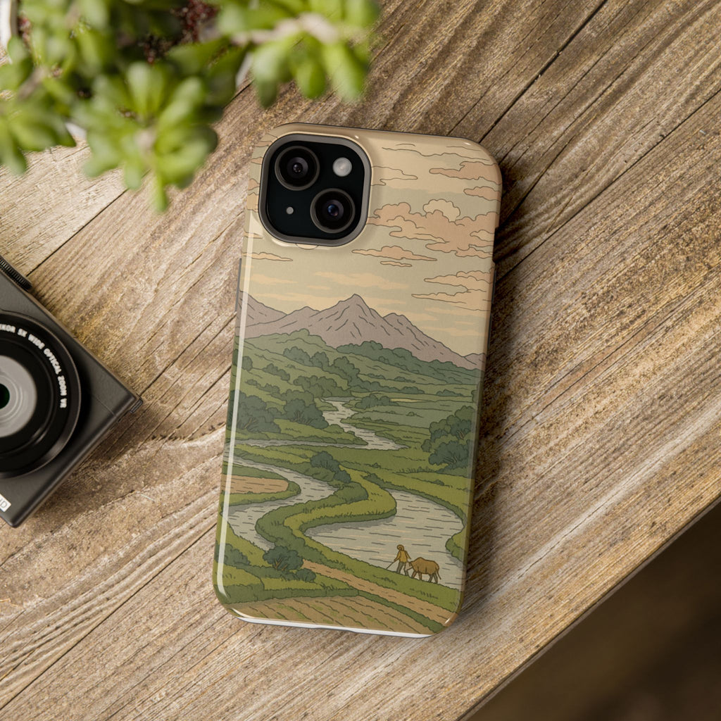 Nature-Inspired Magnetic Tough Case for iPhone, Phone Protection, Adventure Gift, Outdoor Lover, Earthy Aesthetic