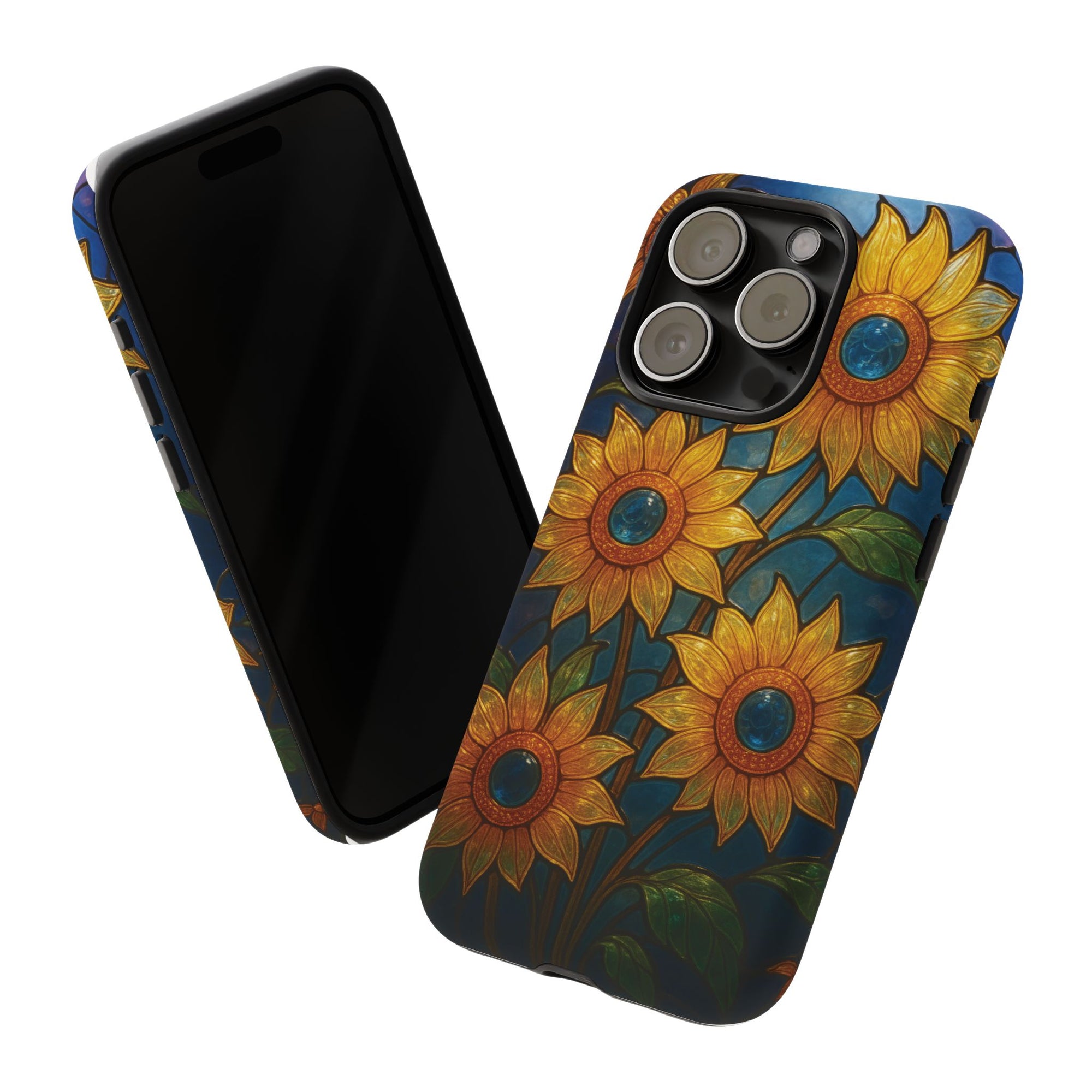 Vibrant Floral Phone Case, Sunflower Design, Tough & Durable Case, Nature Lover Gift, Protective Phone Cover, Spring Aesthetic
