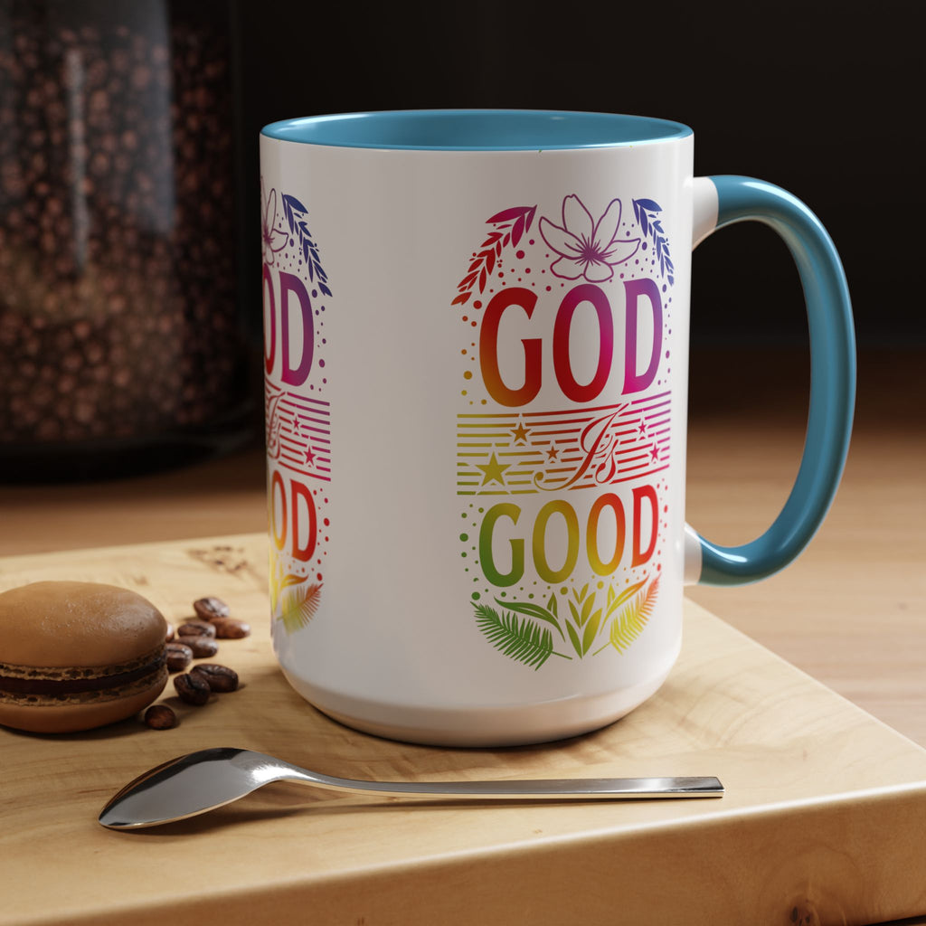 God is Good Accent Coffee Mug - Inspirational Design