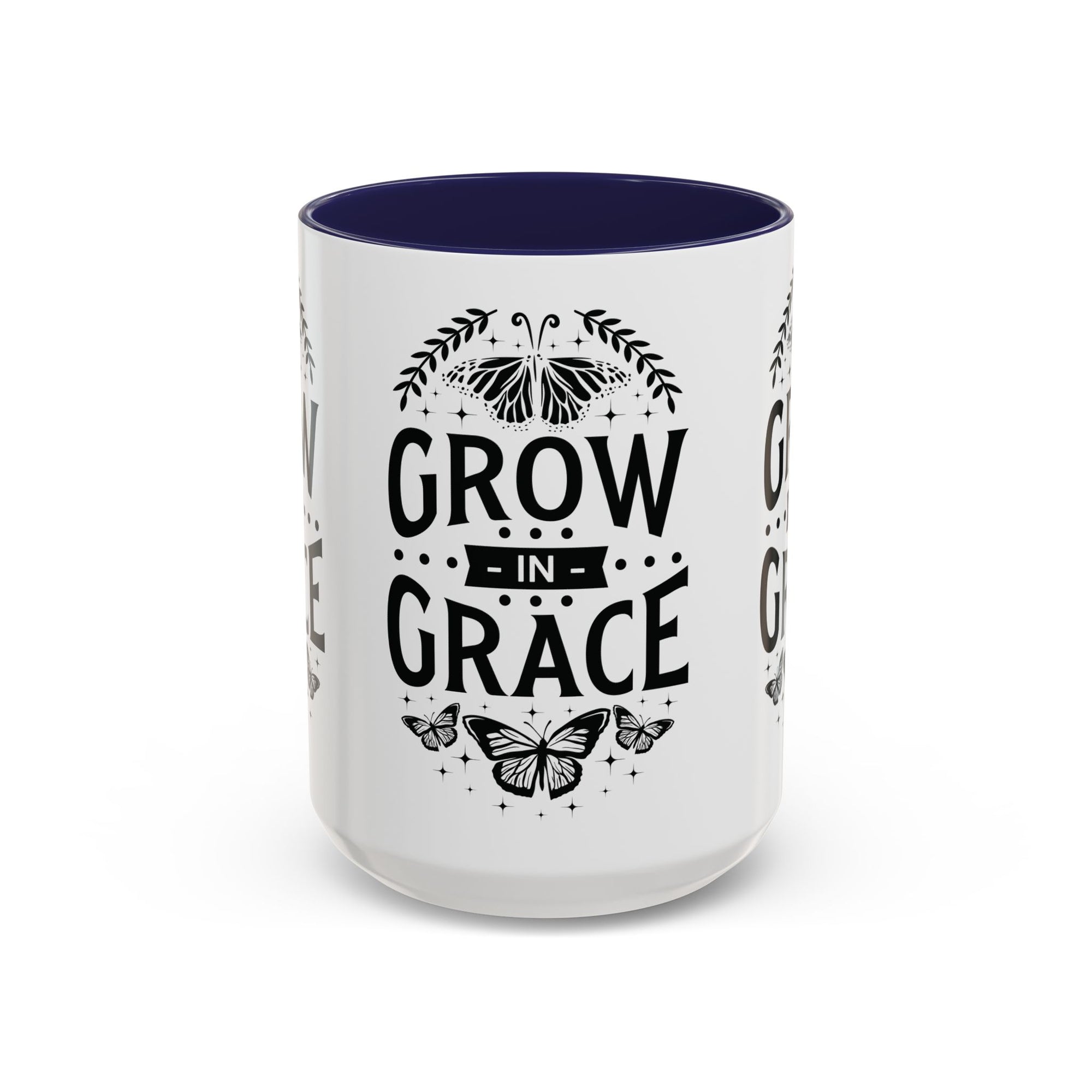 Grow in Grace Accent Coffee Mug - Inspirational Design