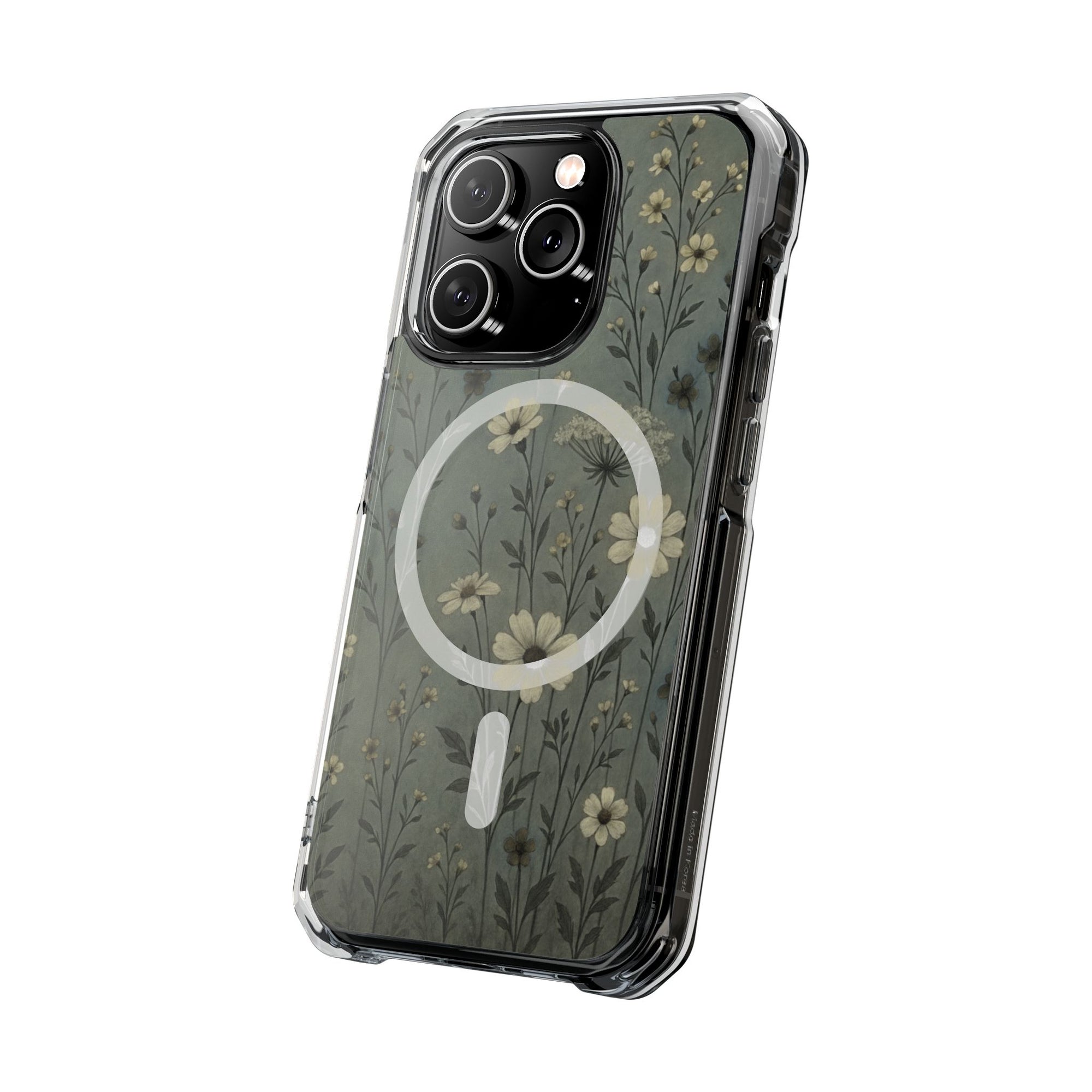 Floral Magnetic Clear Impact Cases, Phone Protection, Floral Design, Nature Lover Gift, Stylish Tech Accessories, Everyday Use