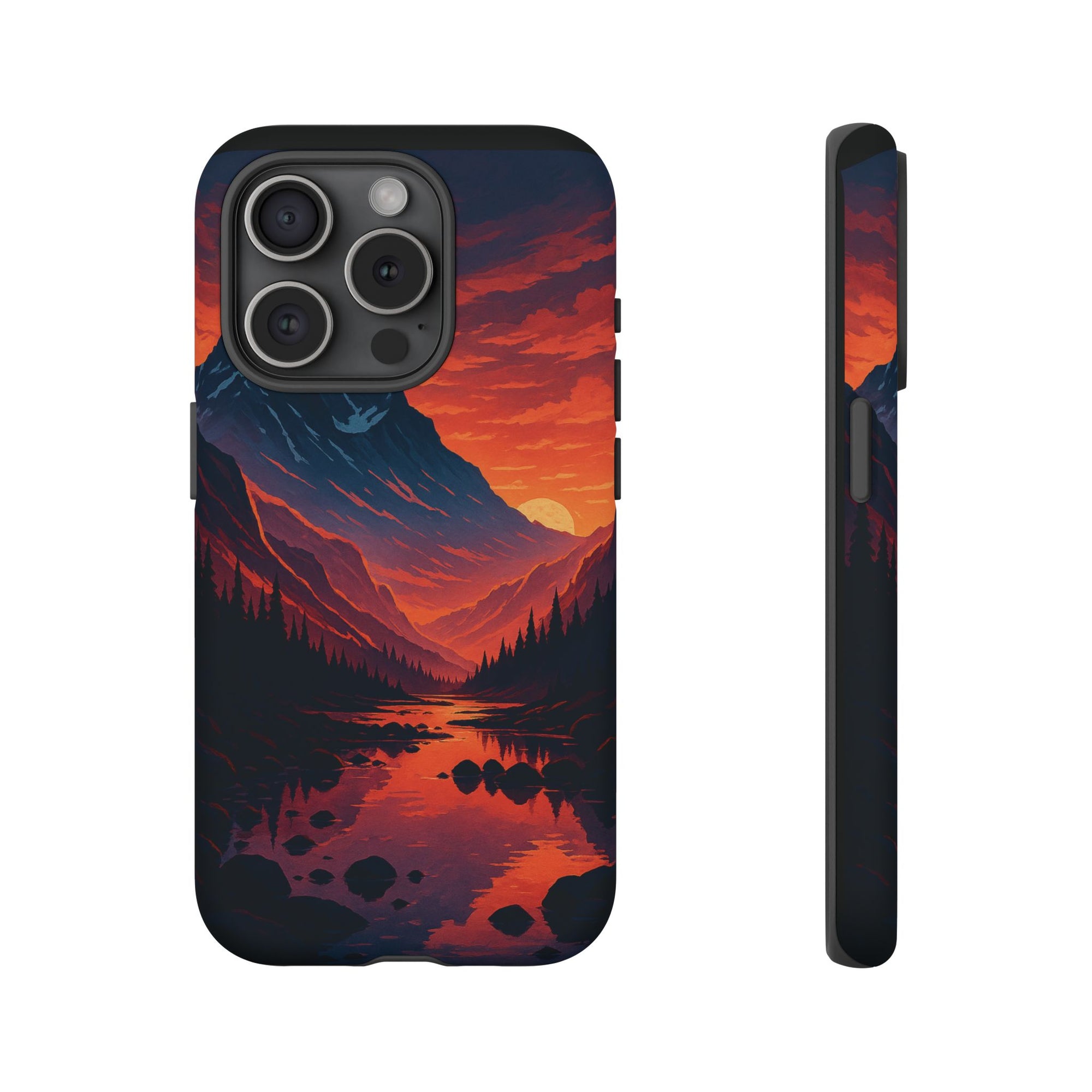 Mountain Sunset Phone Case, Nature Inspired Case, Tough Cases, Gift for Adventurers, Phone Accessories