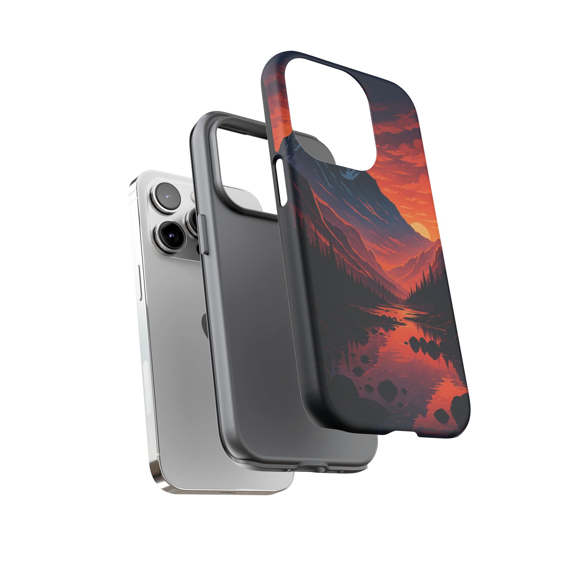 Mountain Sunset Phone Case, Nature Inspired Case, Tough Cases, Gift for Adventurers, Phone Accessories