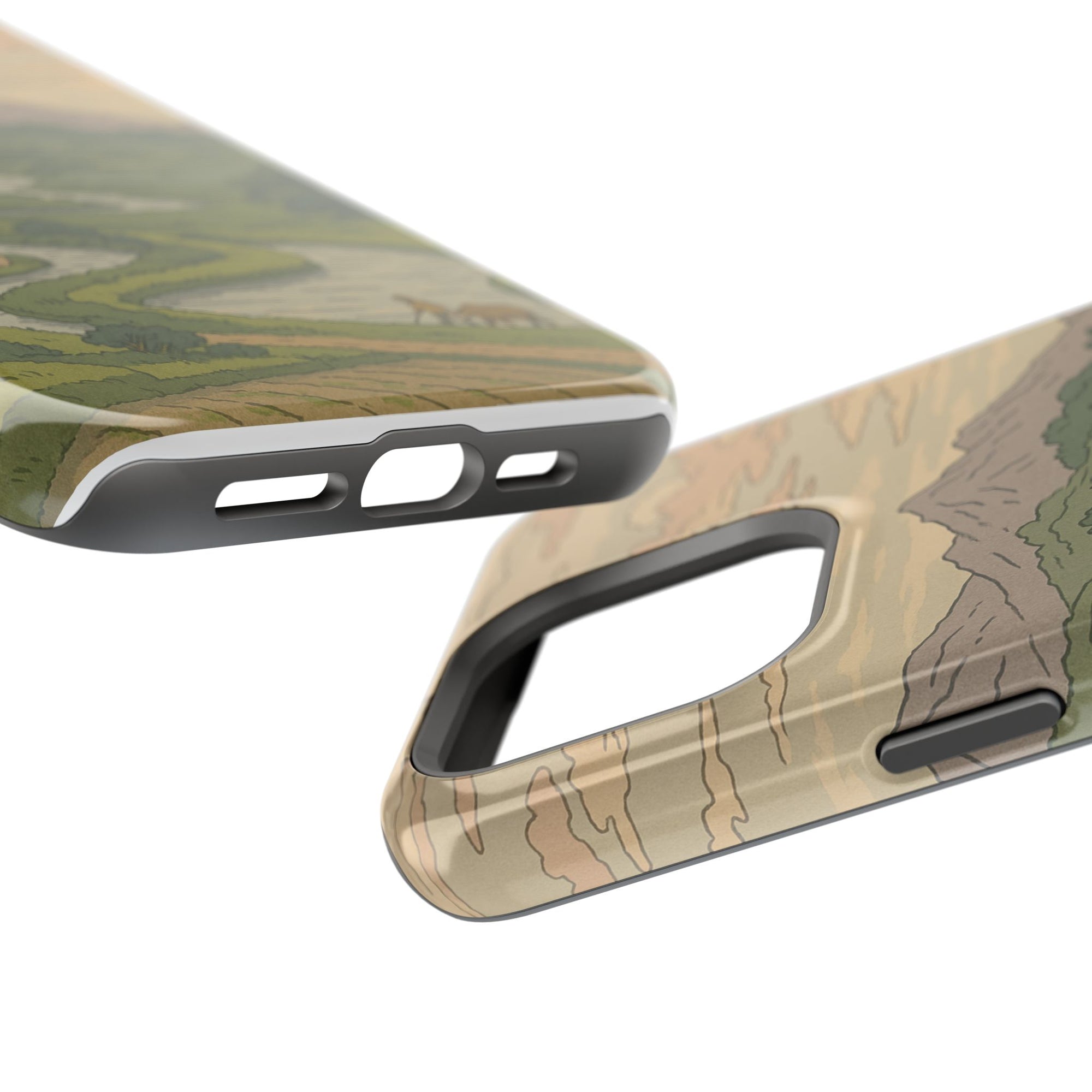 Nature-Inspired Magnetic Tough Case for iPhone, Phone Protection, Adventure Gift, Outdoor Lover, Earthy Aesthetic