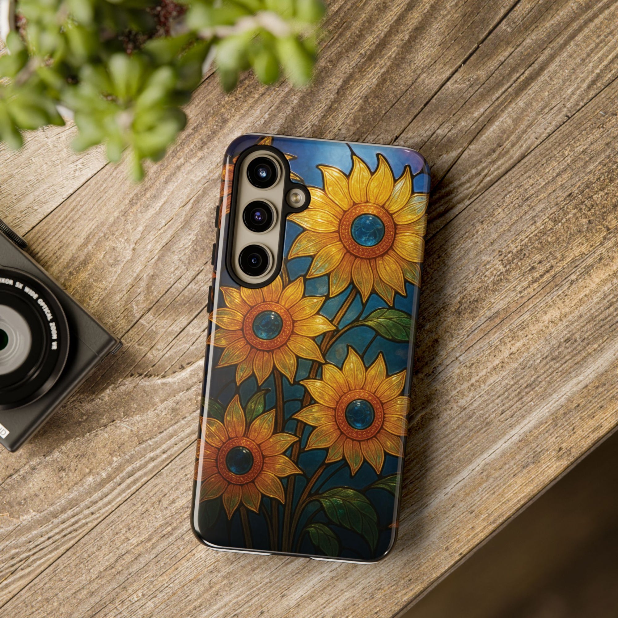 Vibrant Floral Phone Case, Sunflower Design, Tough & Durable Case, Nature Lover Gift, Protective Phone Cover, Spring Aesthetic
