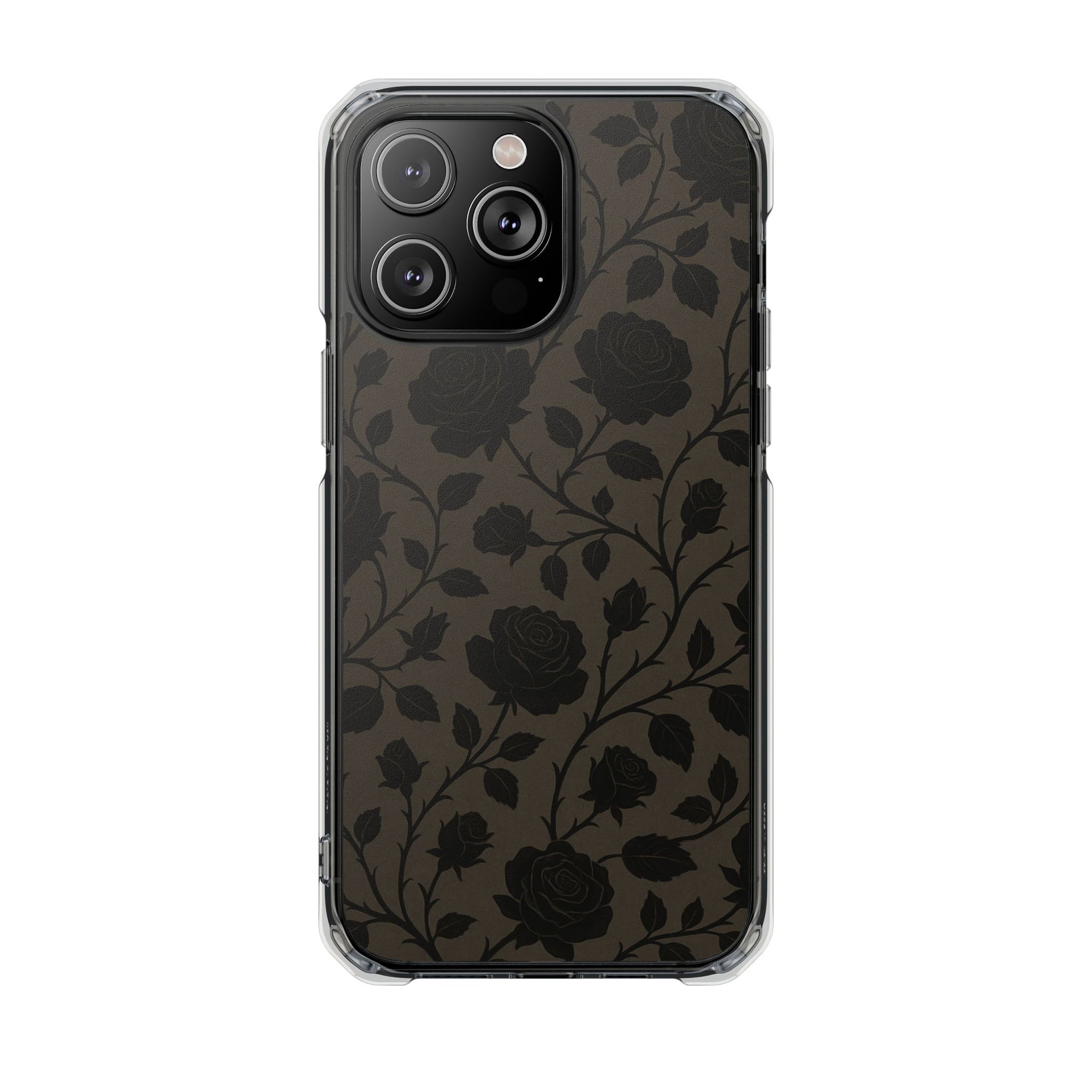 Floral Phone Case - Elegant Rose Design, Magnetic Clear Impact Case for iPhone, Stylish Phone Cover, Gifts for Her, Floral Lover
