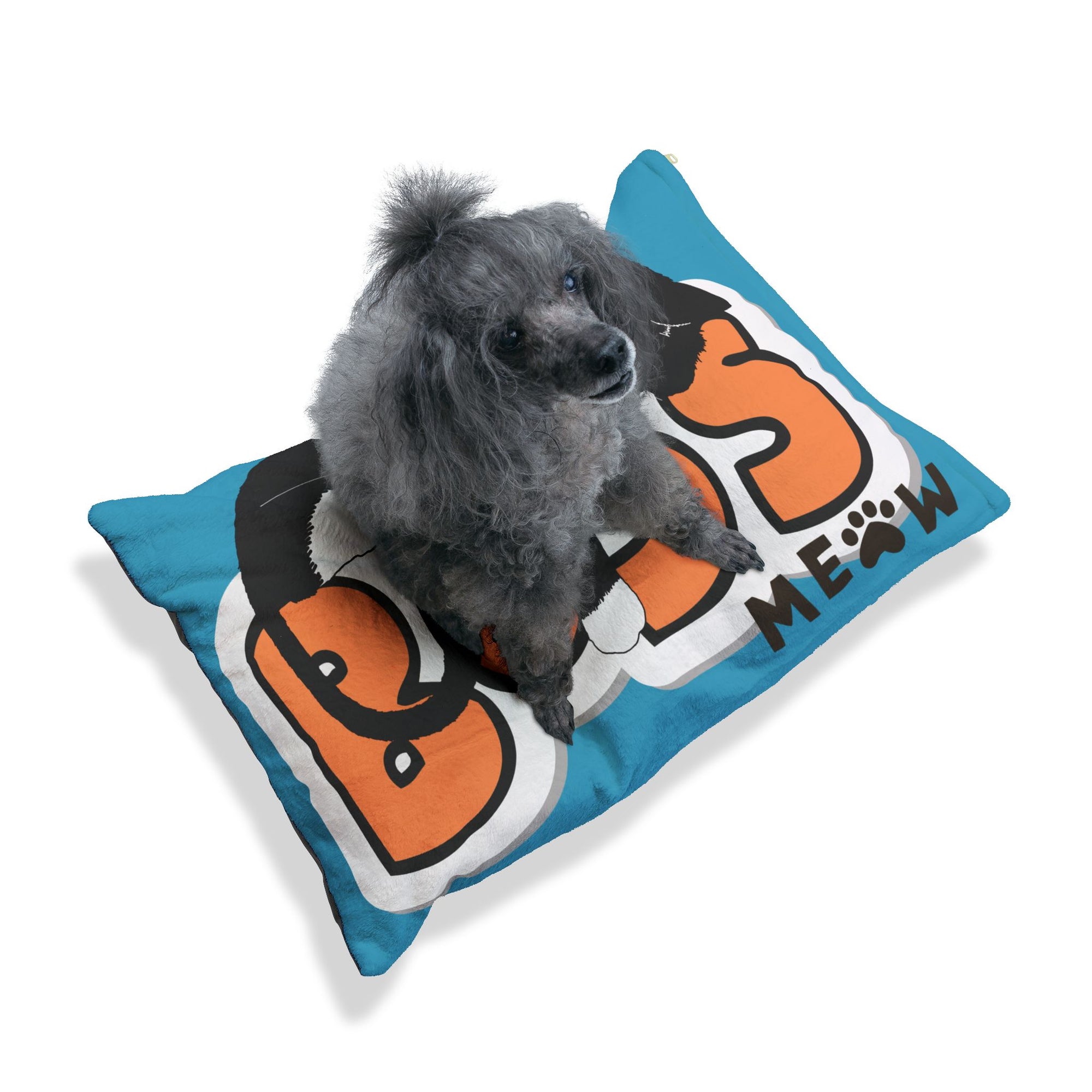 Boss Meow Pet Bed (Blue) - Fun and Cozy Space for Your Furry Leader