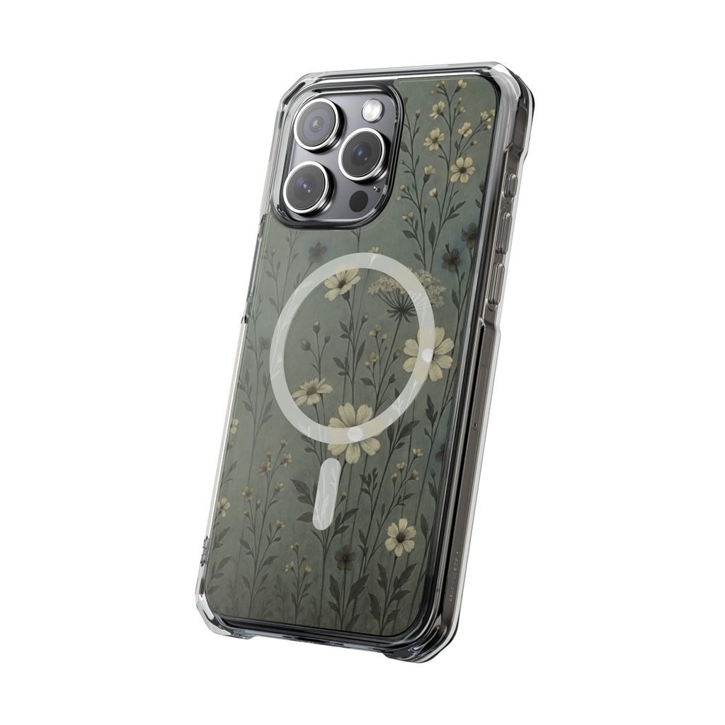 Floral Magnetic Clear Impact Cases, Phone Protection, Floral Design, Nature Lover Gift, Stylish Tech Accessories, Everyday Use