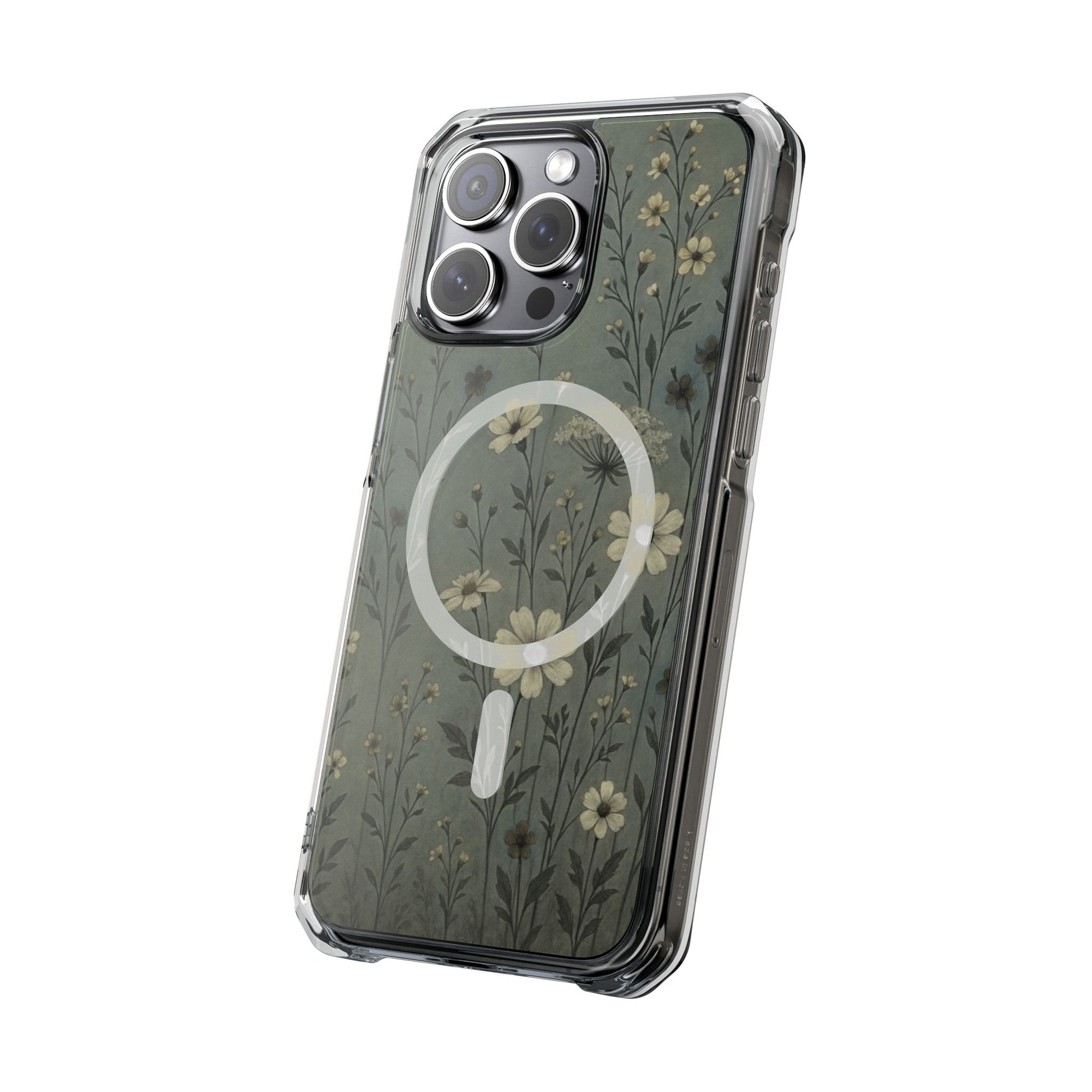 Floral Magnetic Clear Impact Cases, Phone Protection, Floral Design, Nature Lover Gift, Stylish Tech Accessories, Everyday Use