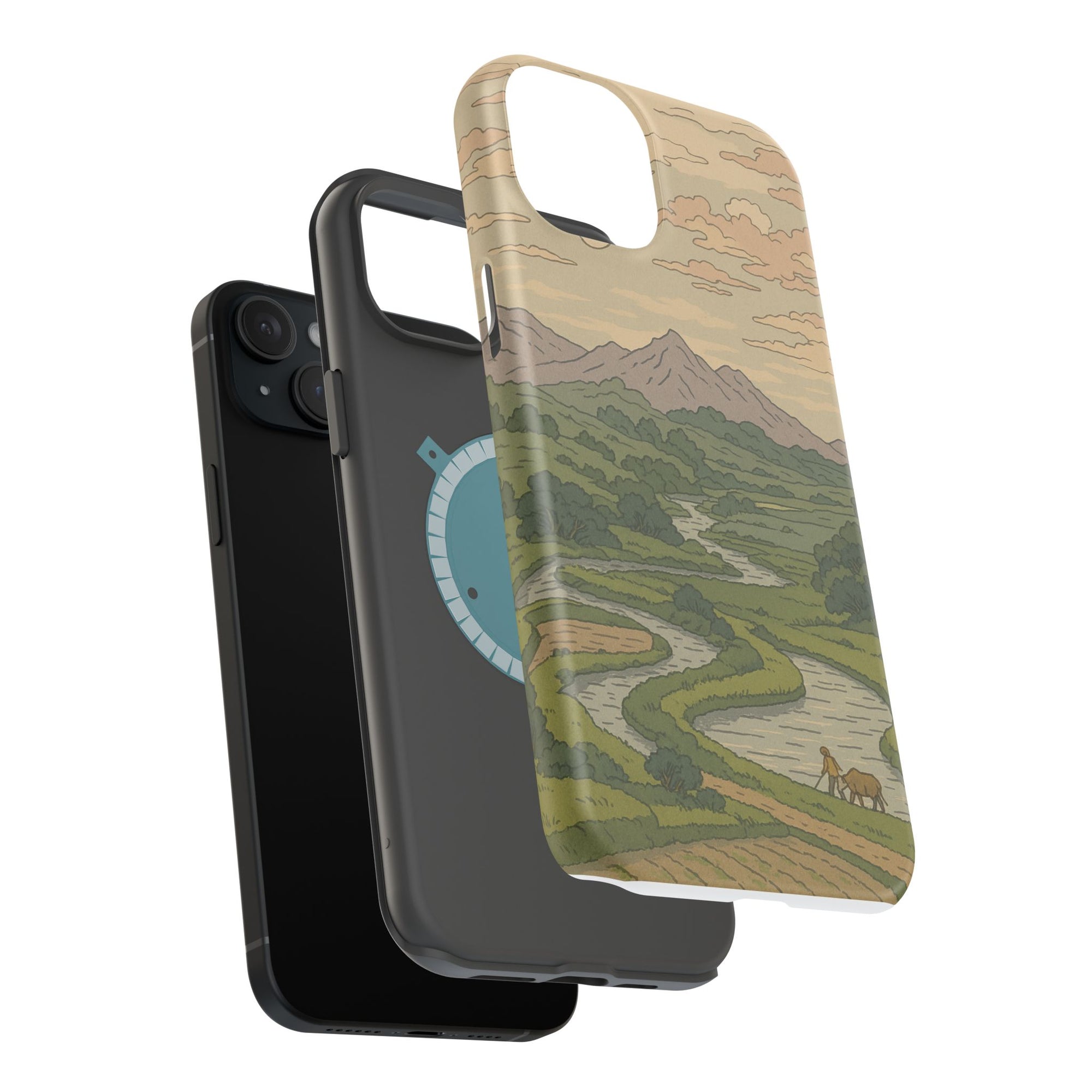Nature-Inspired Magnetic Tough Case for iPhone, Phone Protection, Adventure Gift, Outdoor Lover, Earthy Aesthetic