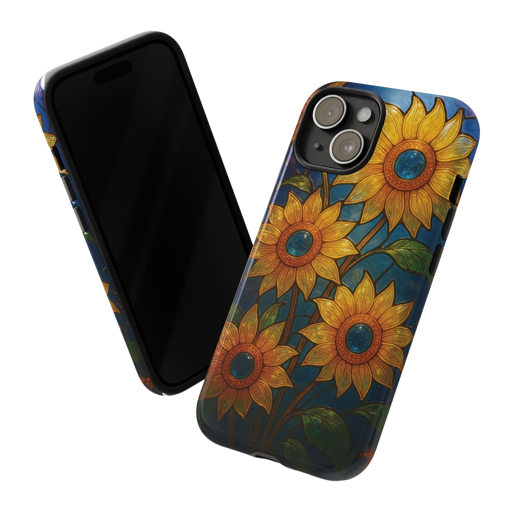 Vibrant Floral Phone Case, Sunflower Design, Tough & Durable Case, Nature Lover Gift, Protective Phone Cover, Spring Aesthetic