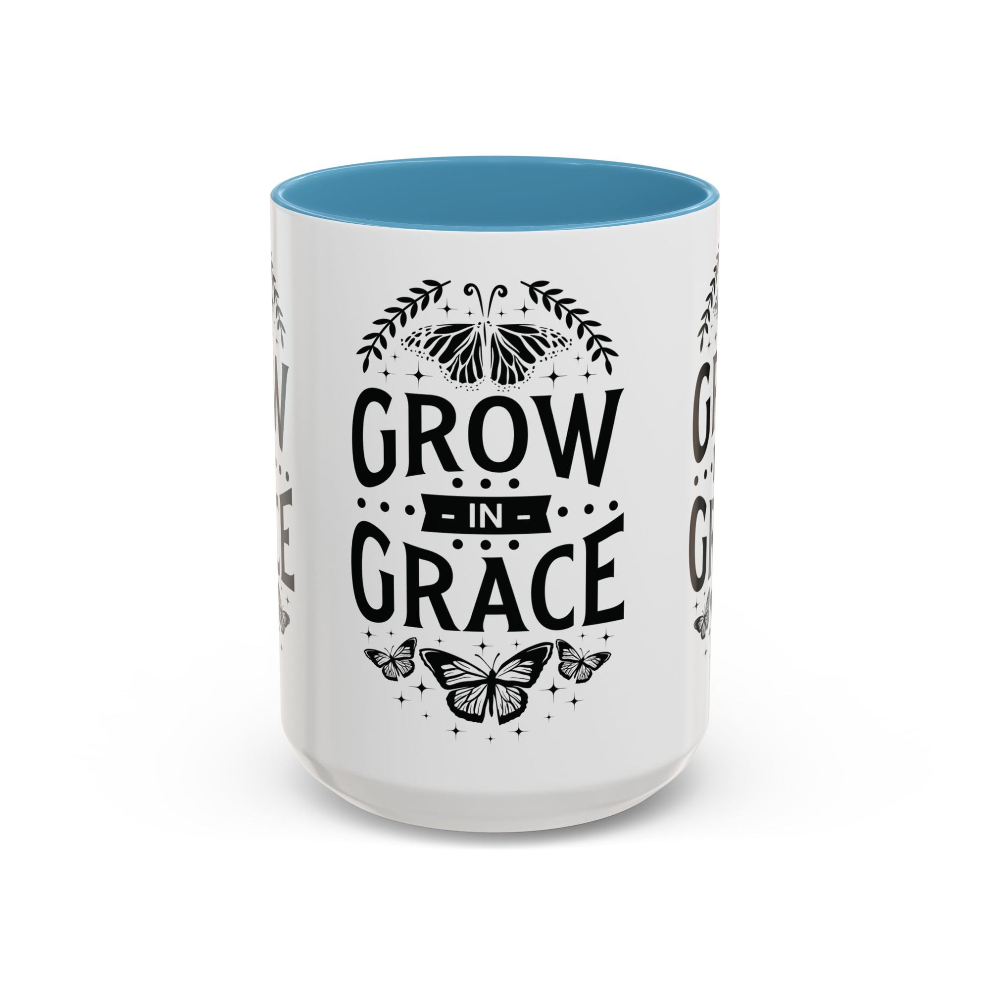 Grow in Grace Accent Coffee Mug - Inspirational Design