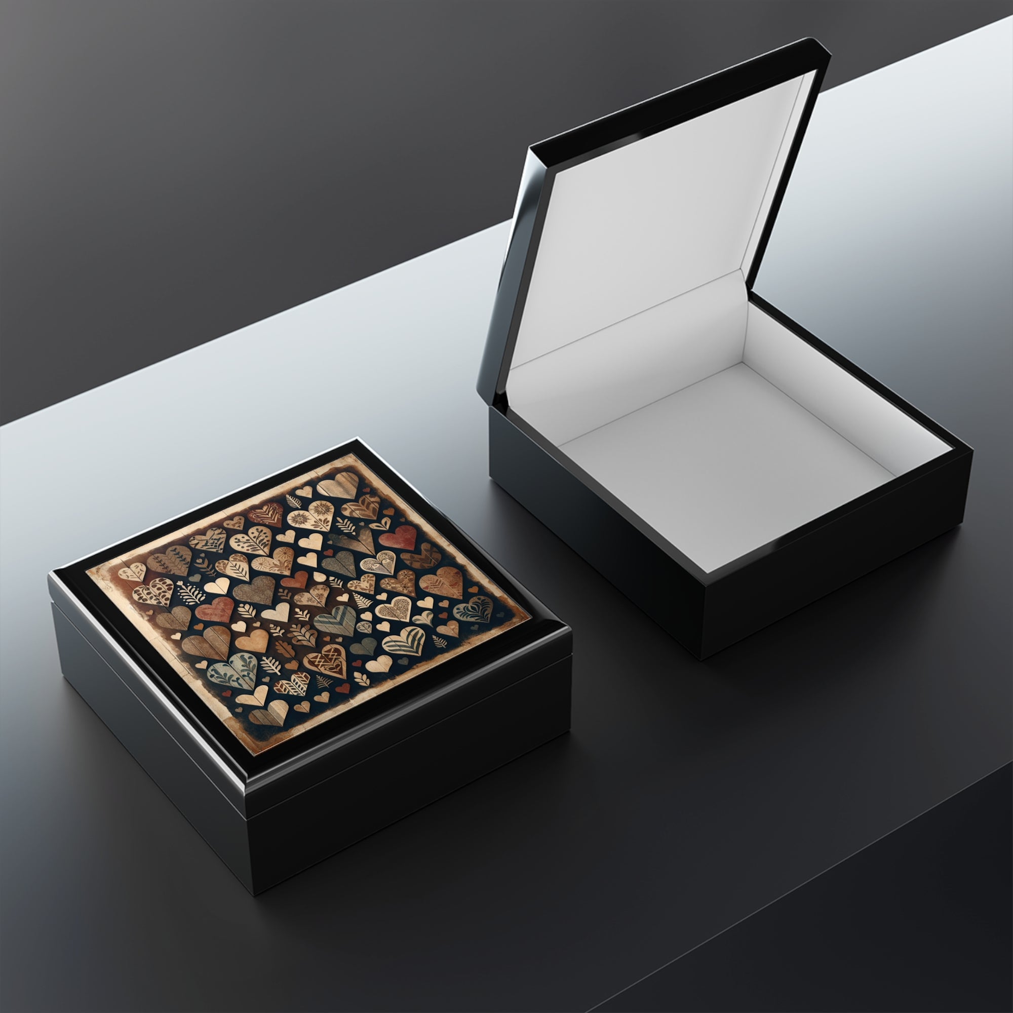 Rustic Hearts - Jewelry Box