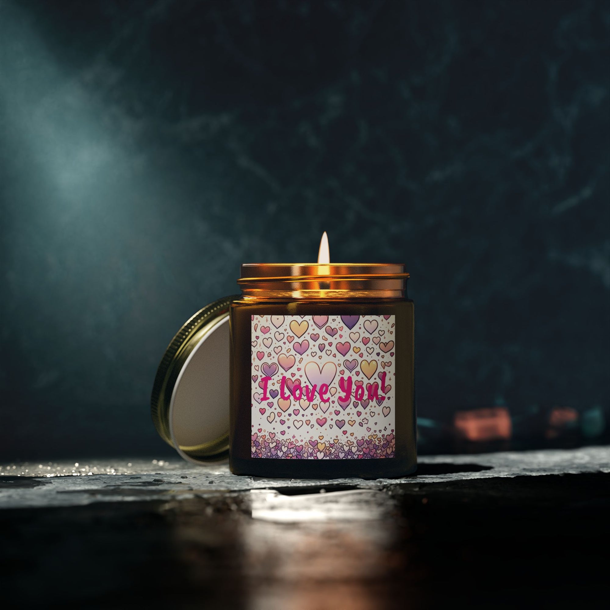 I Love You - Scented Candles, Coconut Apricot Wax (4oz, 9oz)