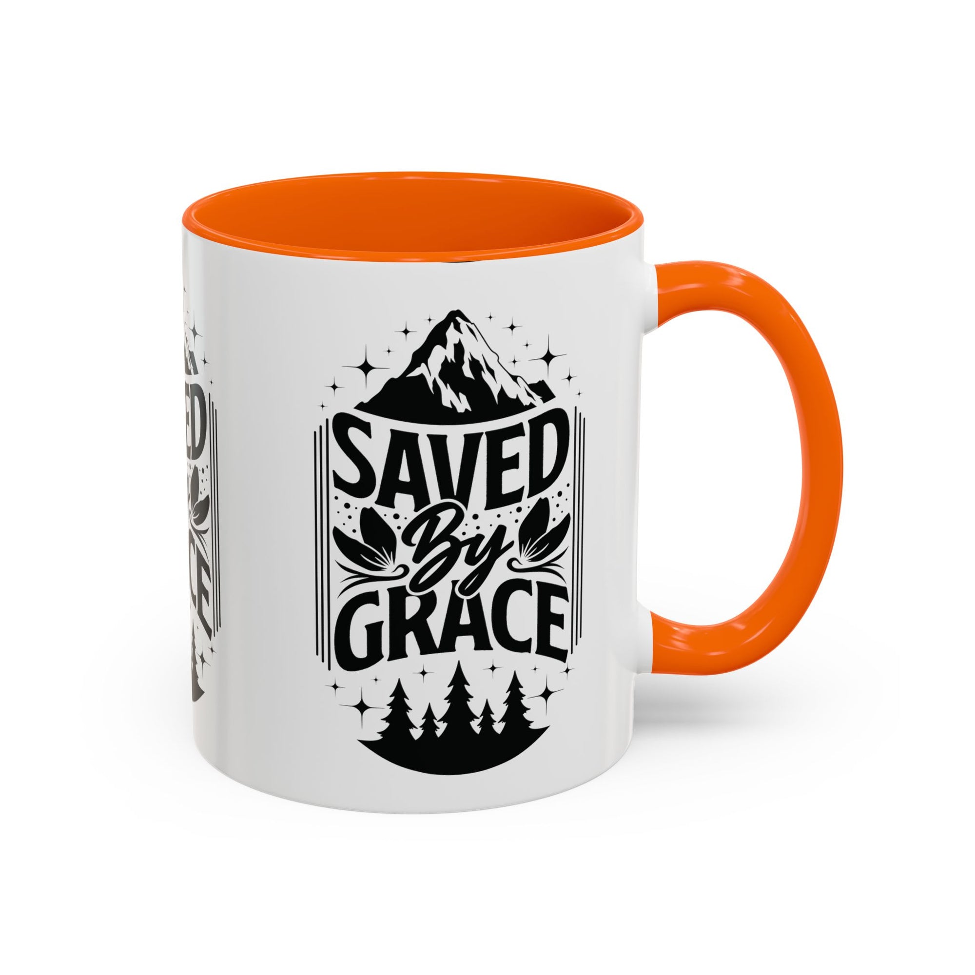Saved by Grace Accent Coffee Mug - Inspirational Design
