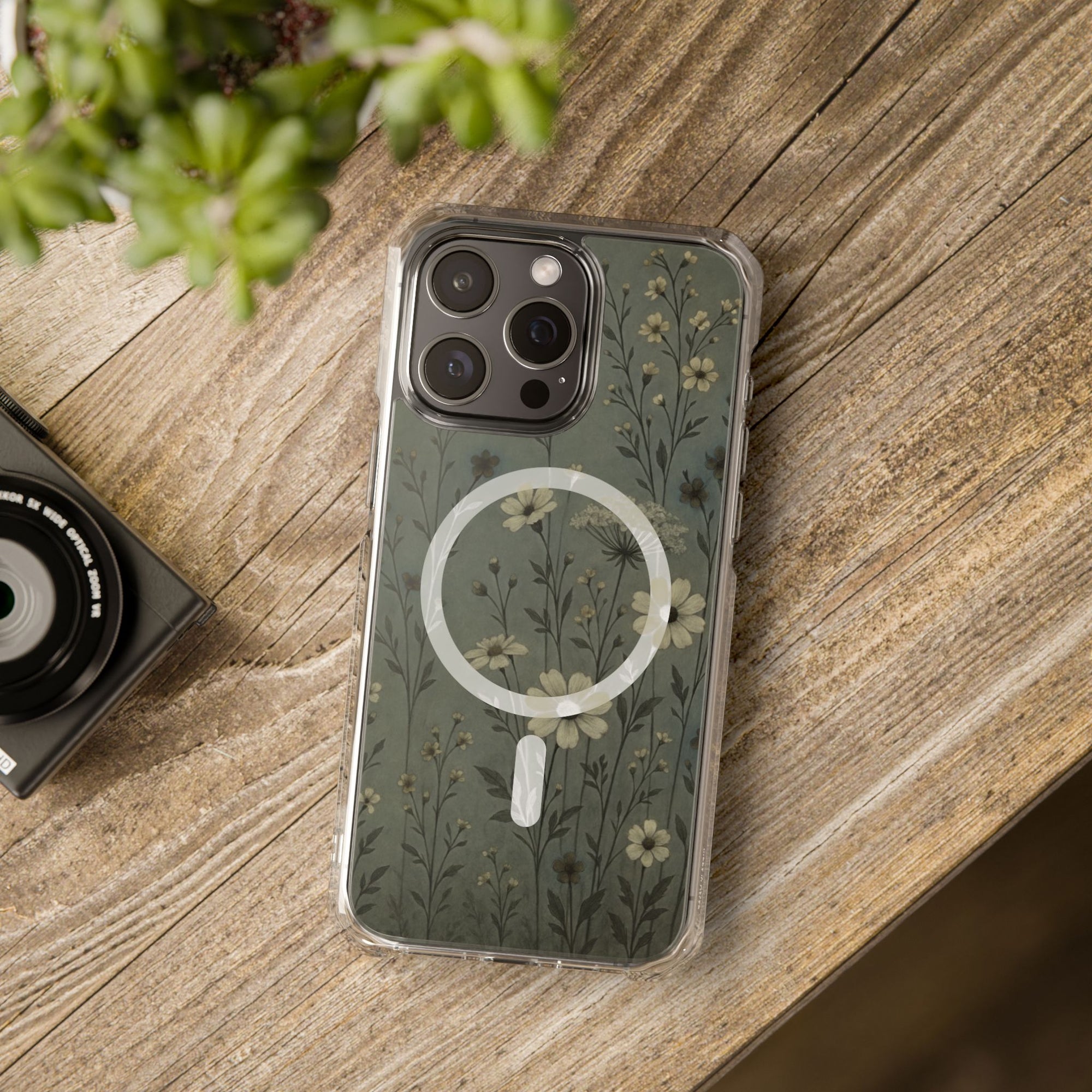 Floral Magnetic Clear Impact Cases, Phone Protection, Floral Design, Nature Lover Gift, Stylish Tech Accessories, Everyday Use