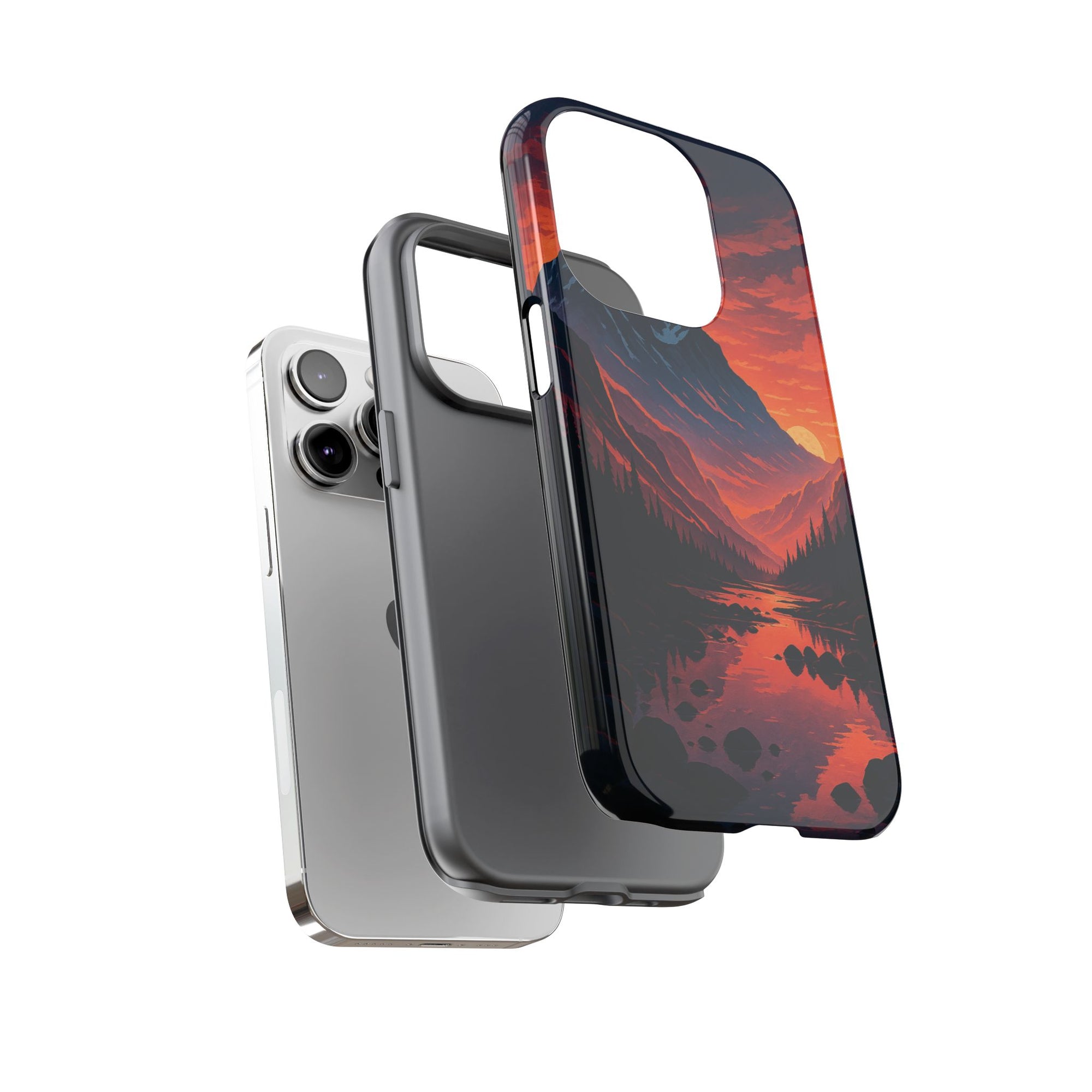 Mountain Sunset Phone Case, Nature Inspired Case, Tough Cases, Gift for Adventurers, Phone Accessories
