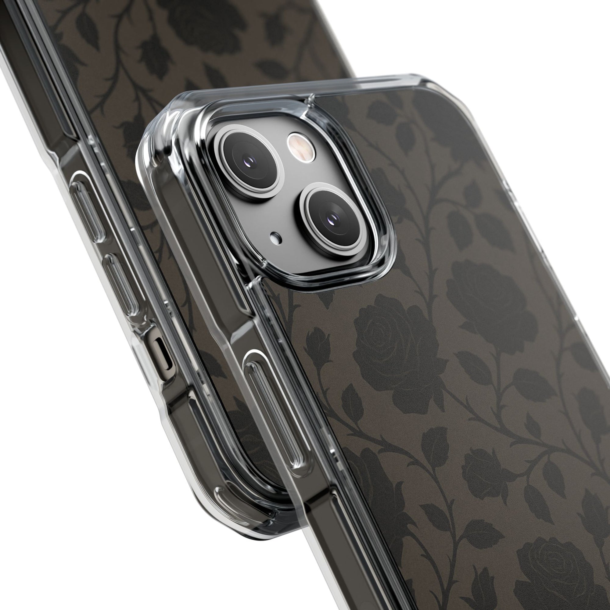 Floral Phone Case - Elegant Rose Design, Magnetic Clear Impact Case for iPhone, Stylish Phone Cover, Gifts for Her, Floral Lover