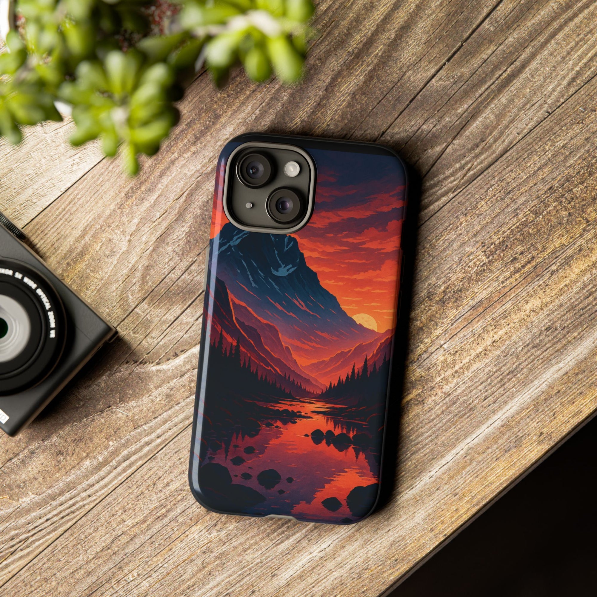 Mountain Sunset Phone Case, Nature Inspired Case, Tough Cases, Gift for Adventurers, Phone Accessories