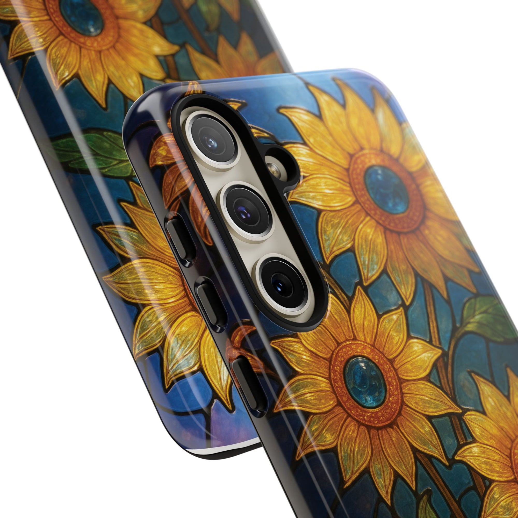 Vibrant Floral Phone Case, Sunflower Design, Tough & Durable Case, Nature Lover Gift, Protective Phone Cover, Spring Aesthetic