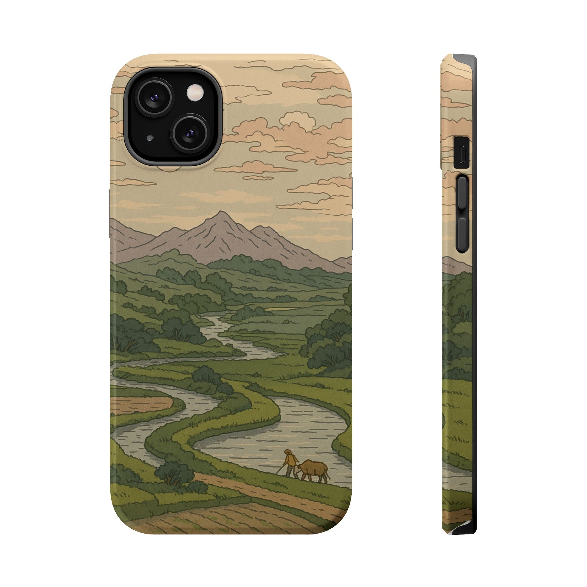 Nature-Inspired Magnetic Tough Case for iPhone, Phone Protection, Adventure Gift, Outdoor Lover, Earthy Aesthetic