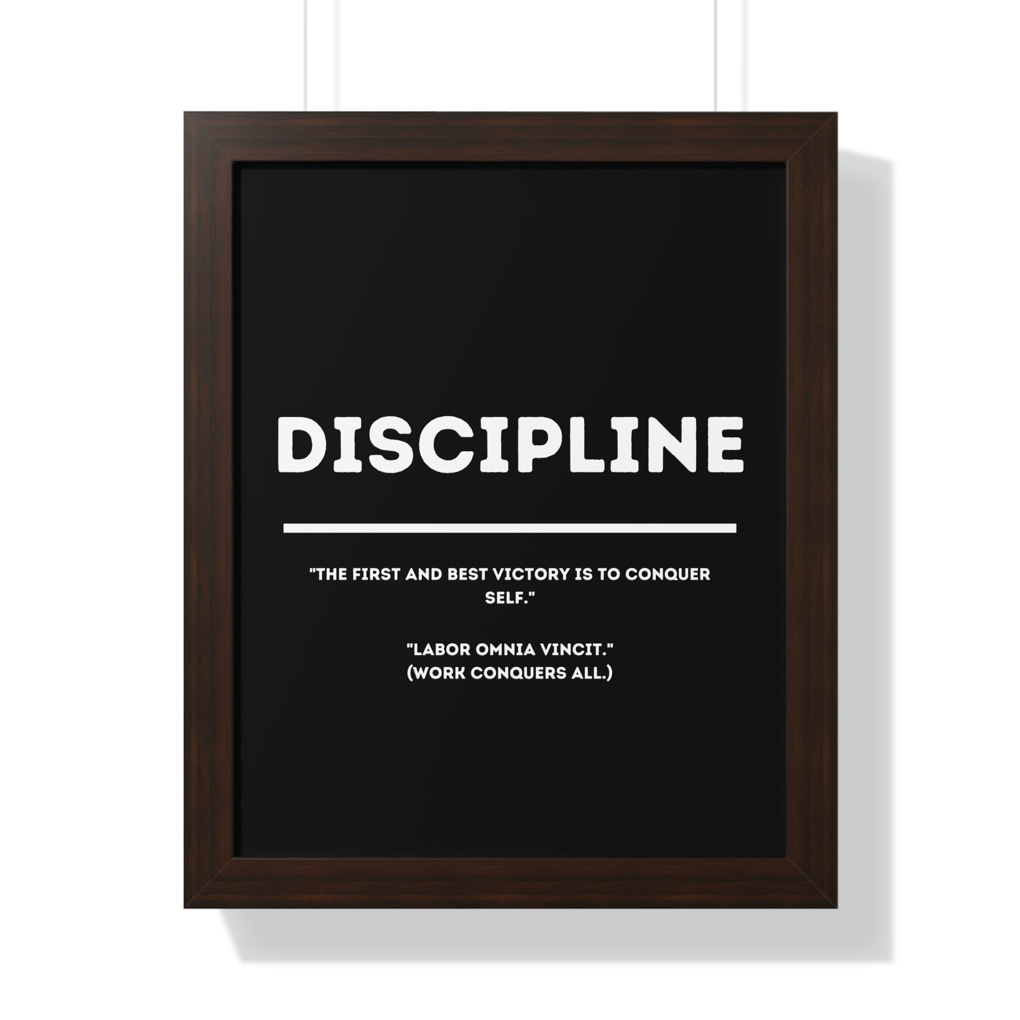 Minimalist in Black (Discipline) - Framed Vertical Poster